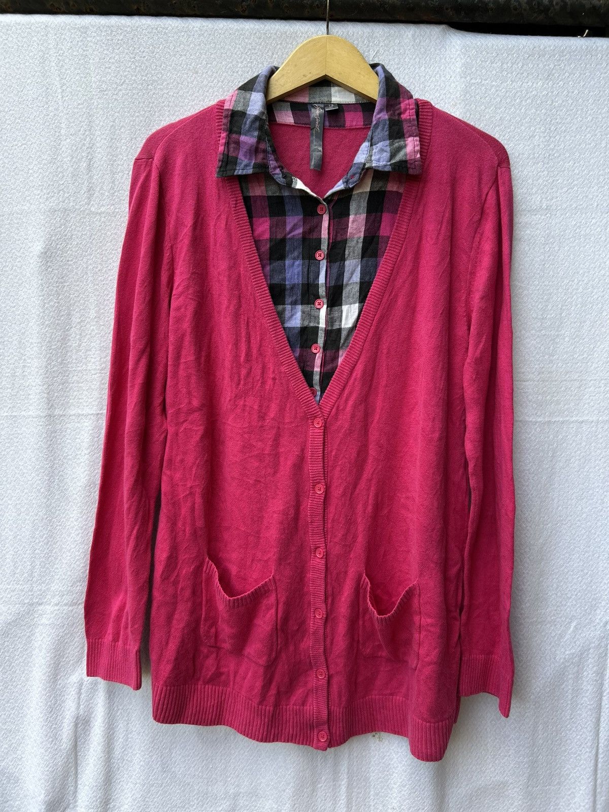 If Six Was Nine × Japanese Brand × Le Grande Bleu (L.G.B.) Jeans west japanese cardigan plaid double layers shirt Size US M / EU 48-50 / 2 - 1 Thumbnail