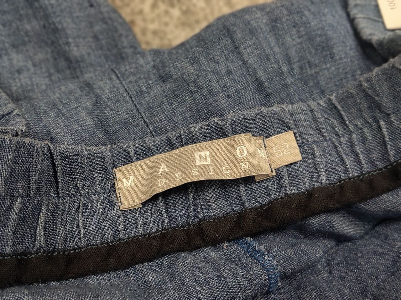 Other Manon Design Blue Light Linen Wide leg Trouser Pocket Pants Size 38" / US 16 / IT 52 - 9 Thumbnail