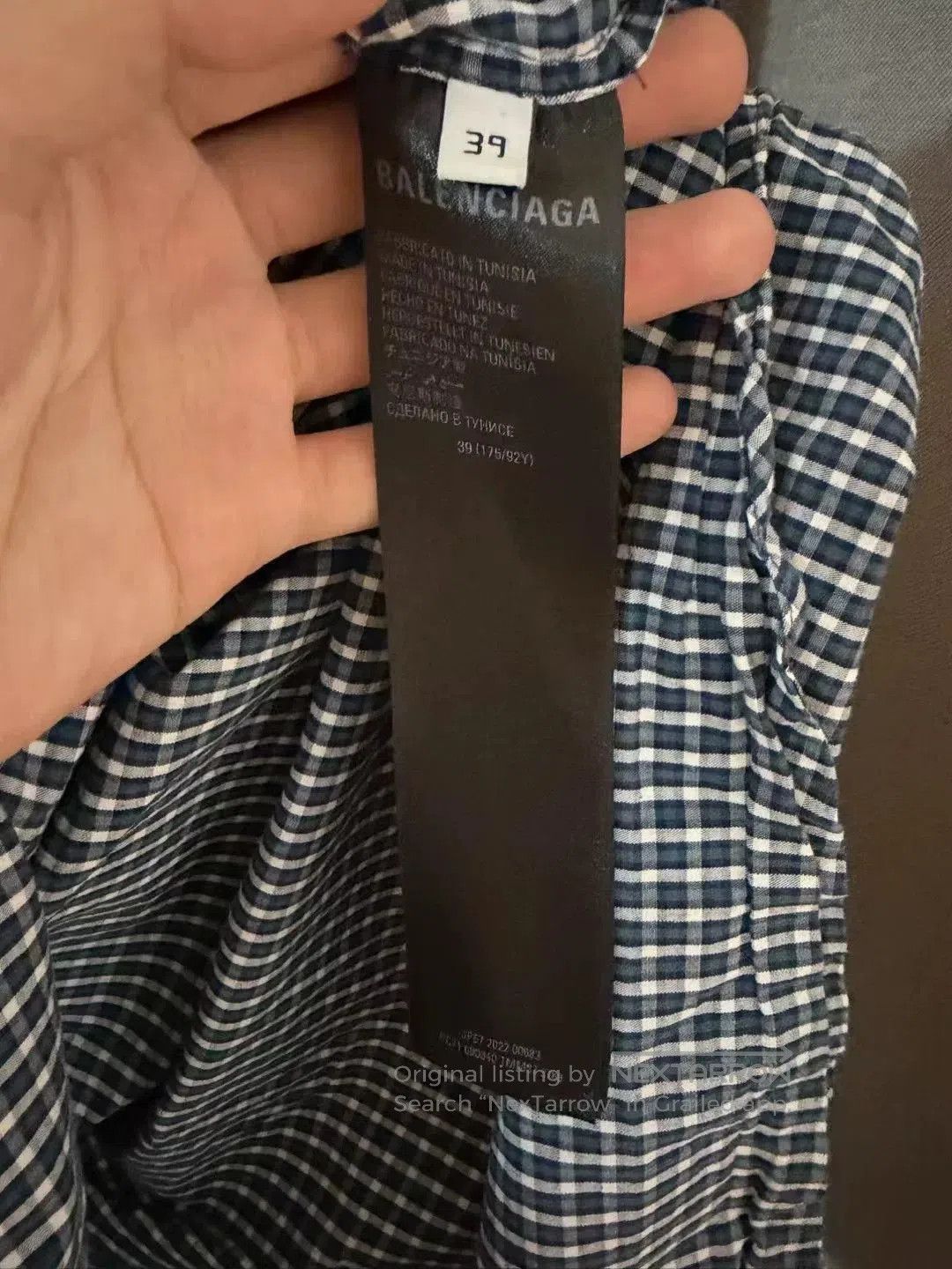 Japanese Brand Balenciaga Plaid Long-Sleeve Shirt. Size US M / EU 48-50 / 2 - 4 Thumbnail