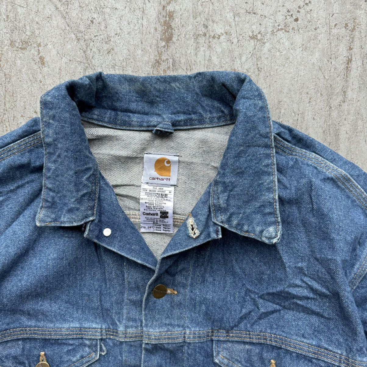 Carhartt × Vintage Vintage Carhartt Denim Jacket Trucker Sz XL Faded Distressed Size US XL / EU 56 / 4 - 2 Thumbnail