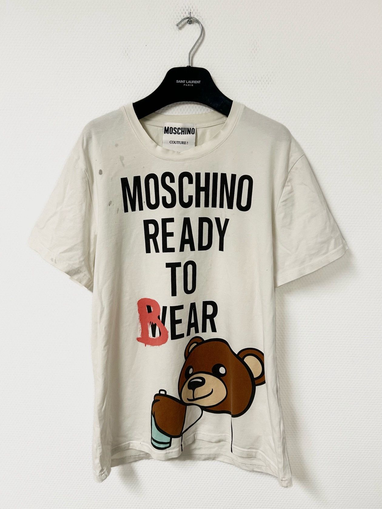 Moschino 2014 Ready to Bear T-Shirt Size US M / EU 48-50 / 2 - 1 Thumbnail
