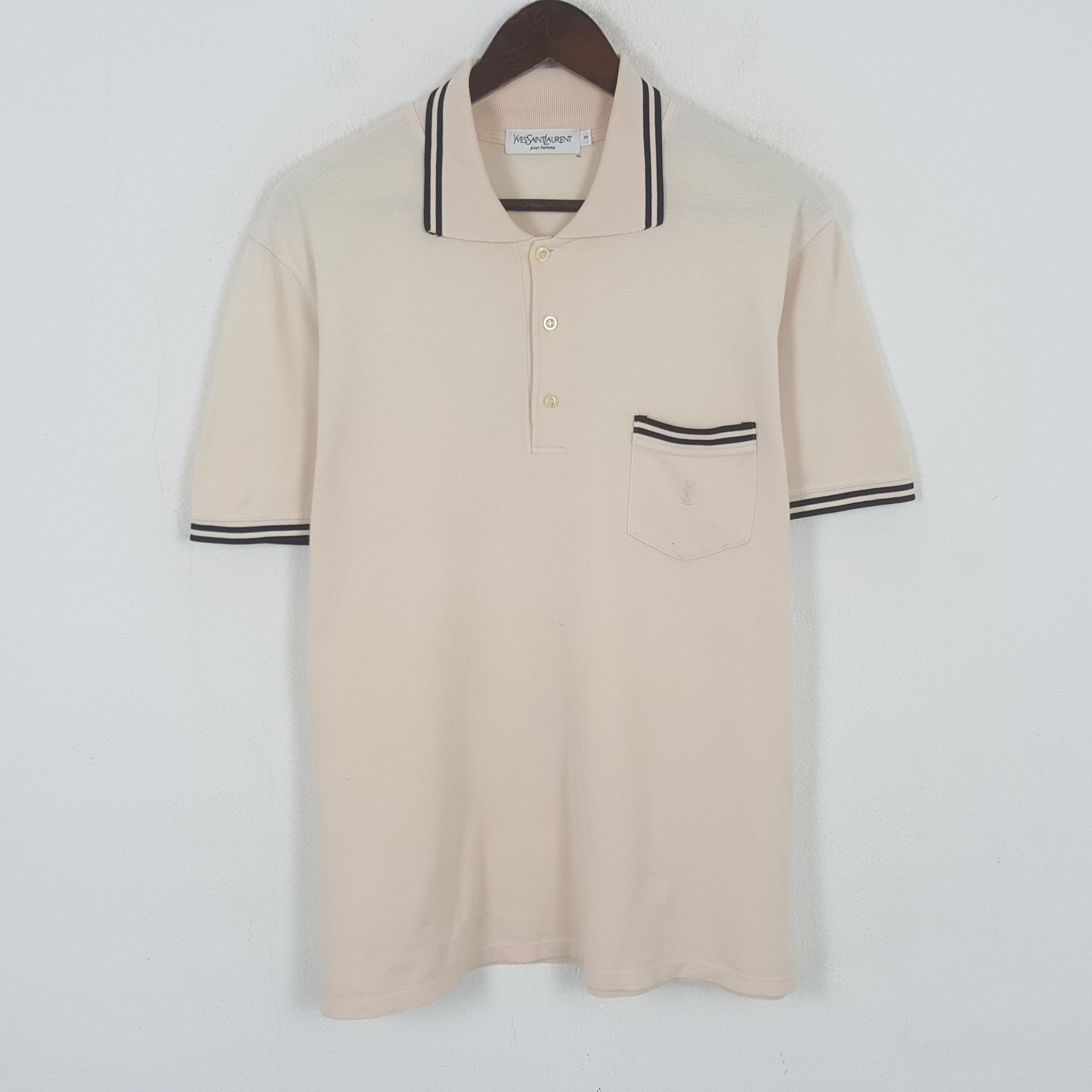 Yves Saint Laurent Vintage Yves Saint Laurent Single Pocket Polos Shirt Size US M / EU 48-50 / 2 - 1 Thumbnail