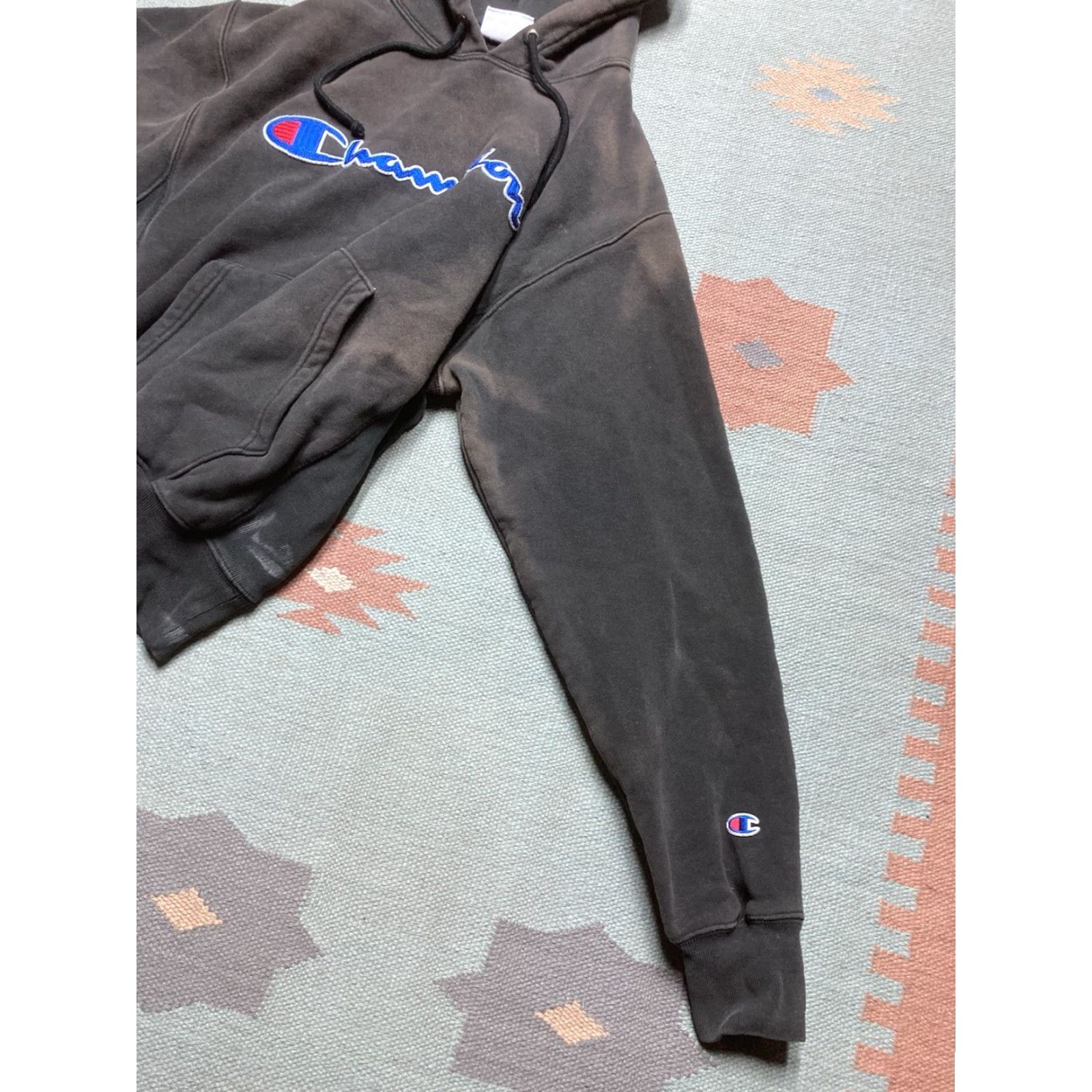 Champion VINTAGE Champion Reverse Weave Hoodie Pullover Grunge Spellout Black Medium Mens Size US M / EU 48-50 / 2 - 6 Thumbnail
