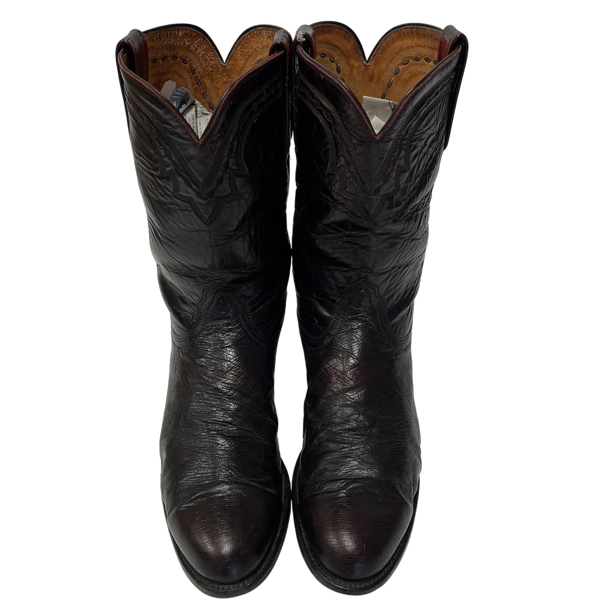 Lucchese Lucchese 2000 Cowboy Western SMOOTH OSTRICH Roper Boots Size US 8.5 / EU 41-42 - 3 Thumbnail