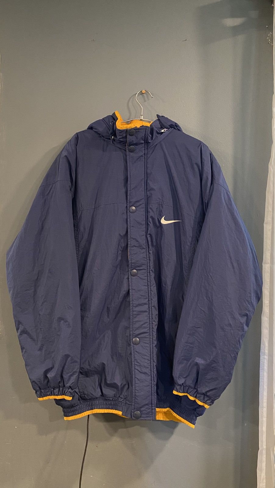 Nike Vintage Nike Spellout Heavy Jacket Size US L / EU 52-54 / 3 - 2 Thumbnail