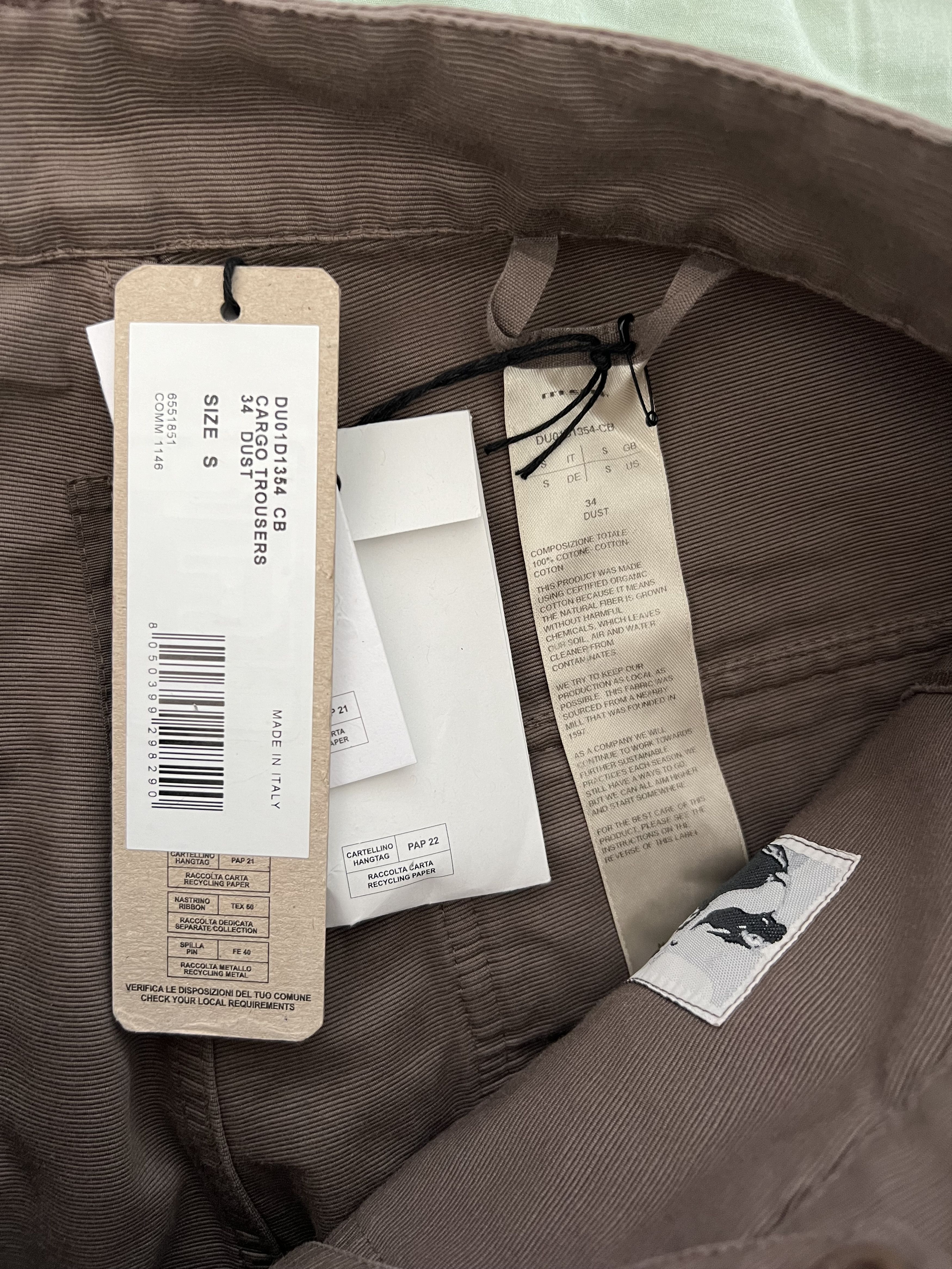 Rick Owens Drkshdw Rick Owens DRKSHDW Cargo Trousers in Dust Brown Size US 32 / EU 48 - 7 Thumbnail