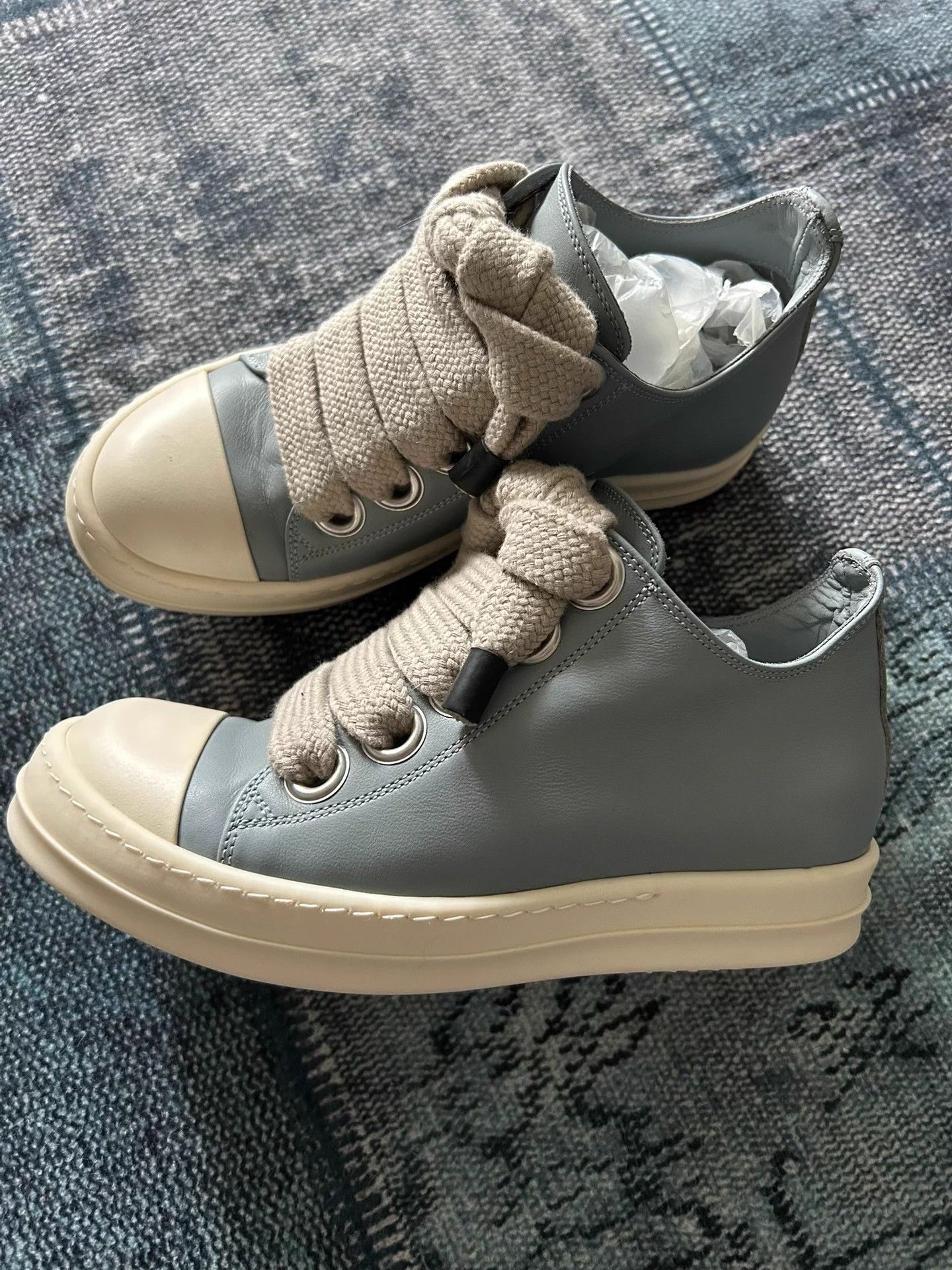 Rick Owens Rick Owens 24ss moody blue thick laces low top 37 women's Size US 6 / IT 36 - 2 Thumbnail