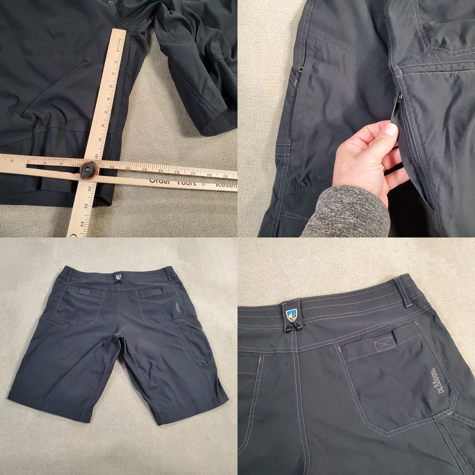 Vintage Kuhl Cargo Shorts Mens 38 Black Nylon Spandex Outdoor Cargo Shorts Mens 38 Black - Lightweight Pockets Vintage? No (but not needed) Size US 38 / EU 54 - 8 Thumbnail