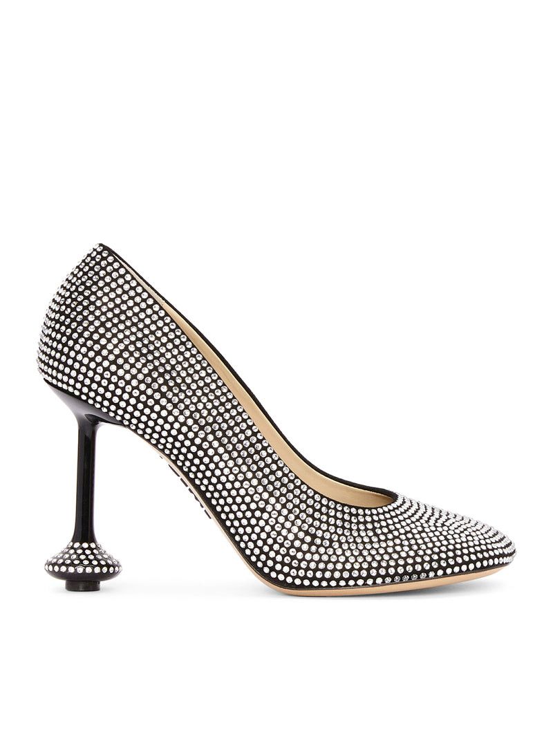 image of Loewe Toy Décolleté In Suede And Rhinestones Shoes in Black, Women's (Size 7)