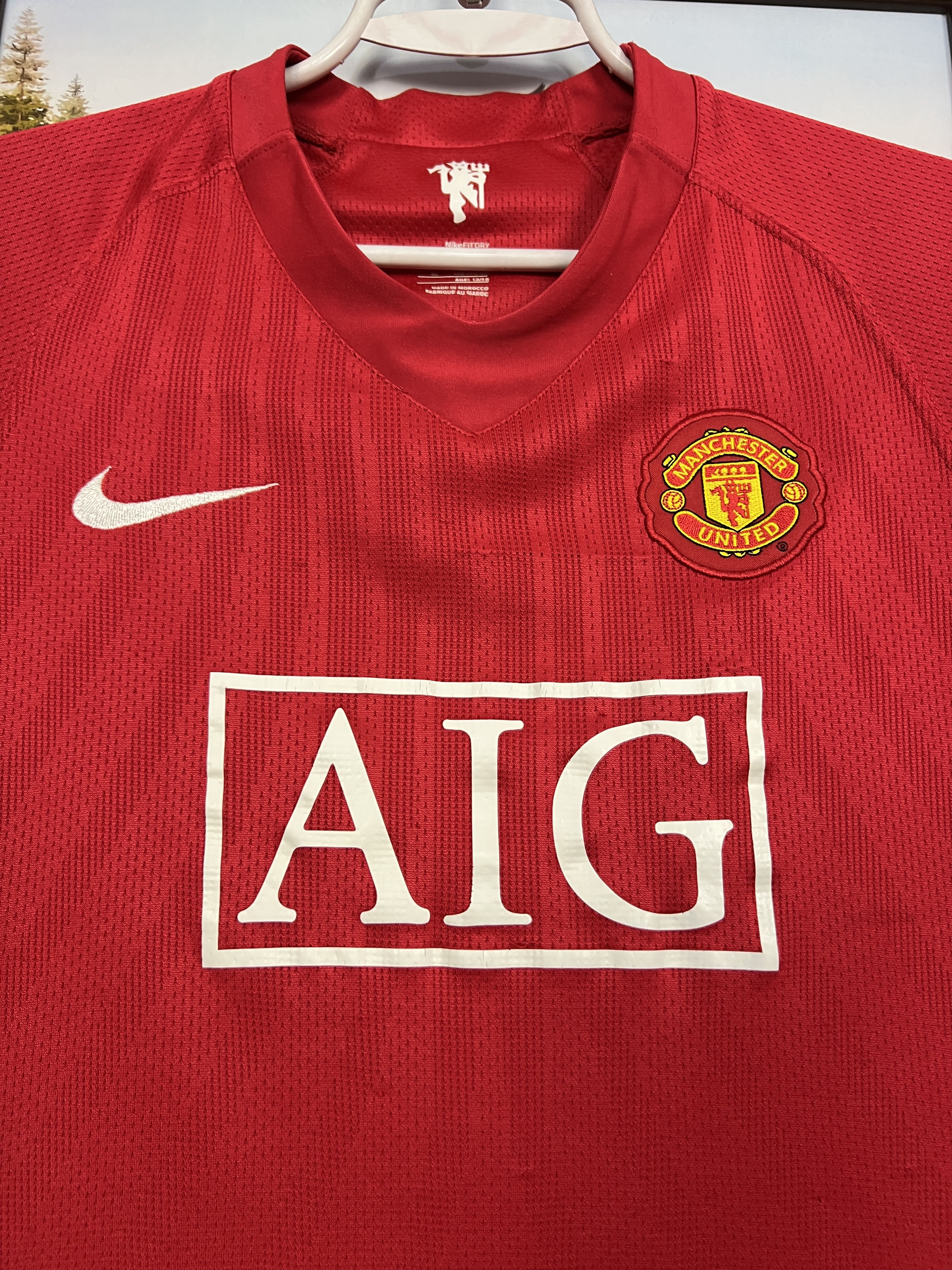 Nike Manchester United football shirt #17 Nani Jersey Boys XL Size US XXS / EU 40 - 6 Thumbnail