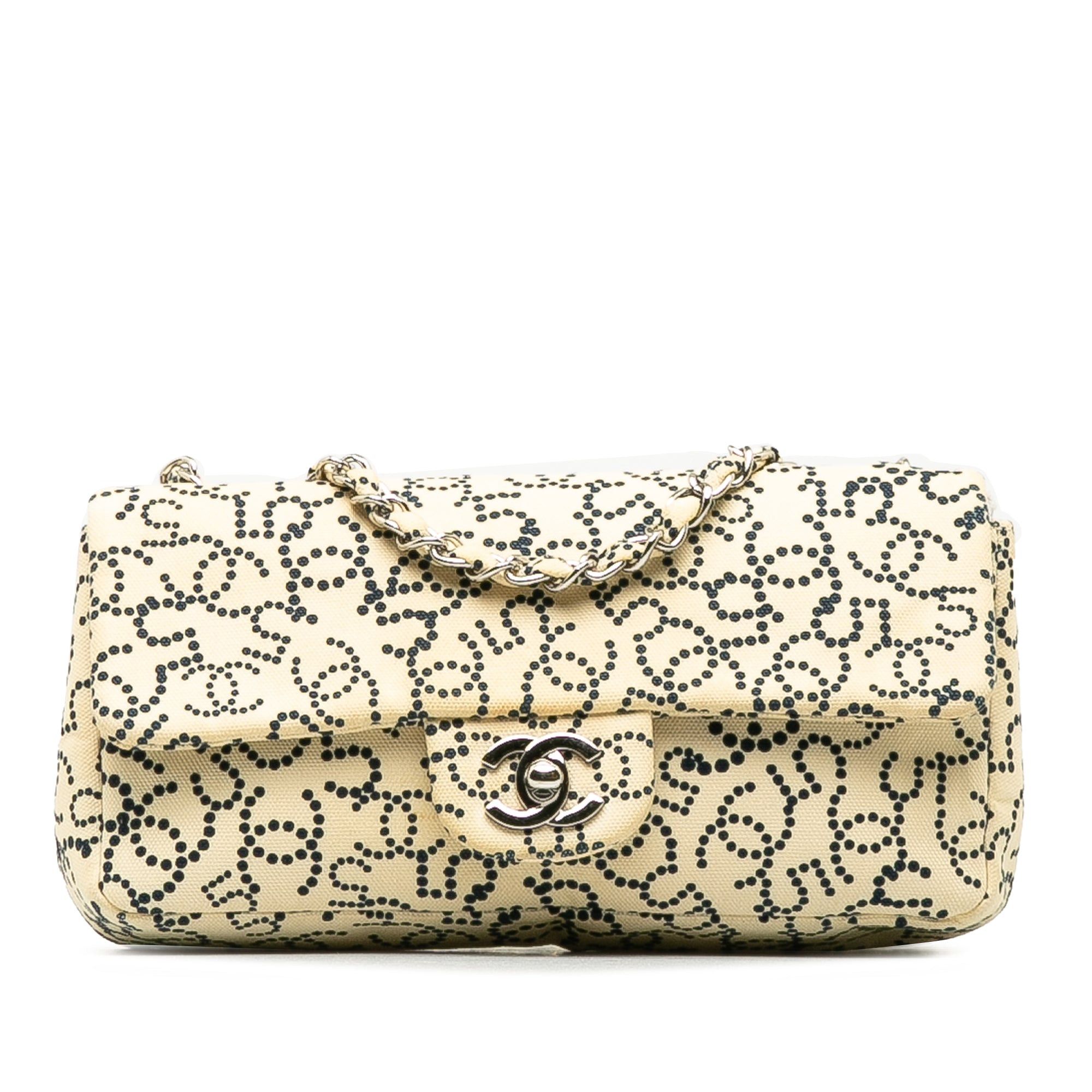 image of Chanel Cc No.5 Canvas Flap Bag in Brown, Women's