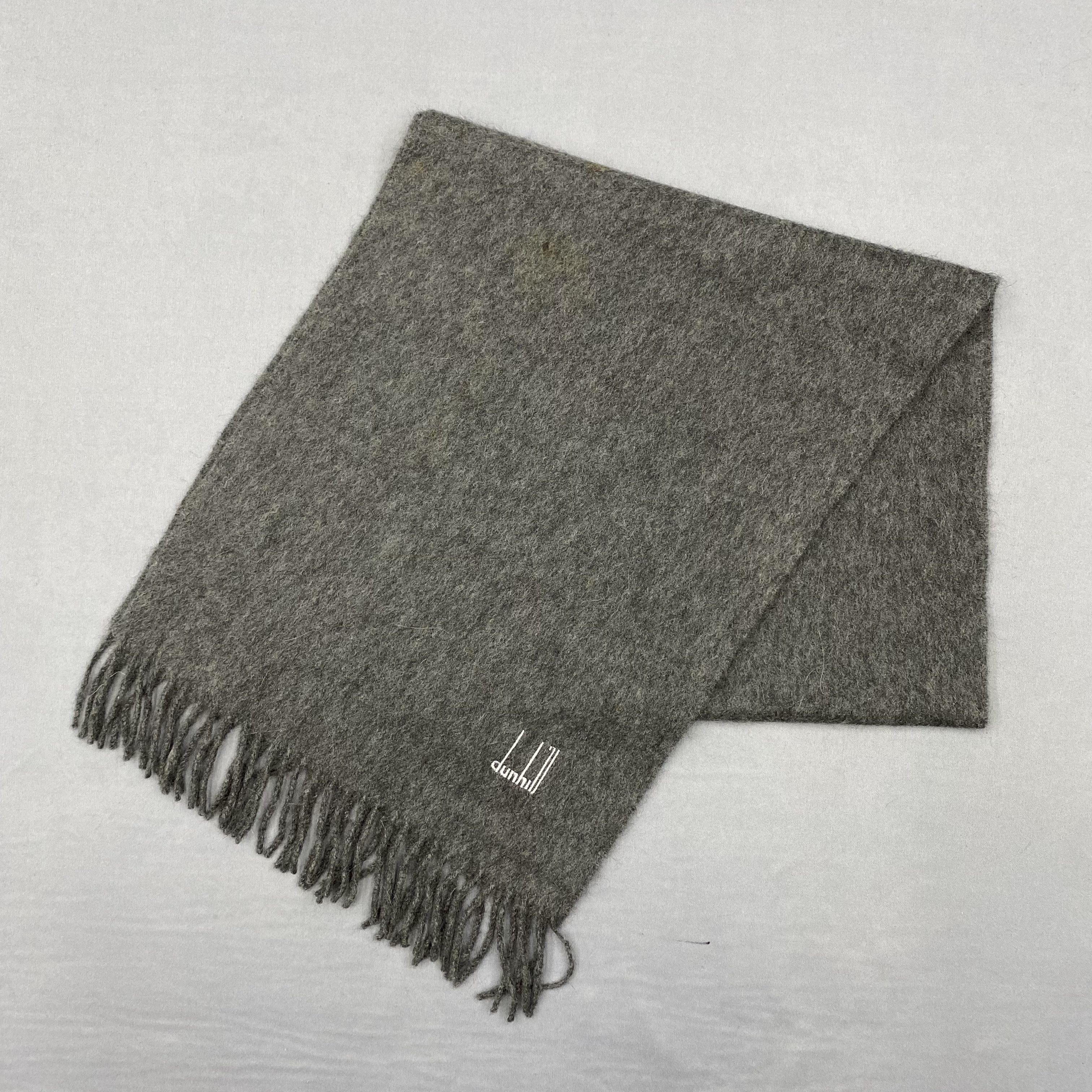 Japanese Brand Vintage Dunhill Scarf Muffler Wool Cashmere Scarves Size ONE SIZE - 3 Thumbnail