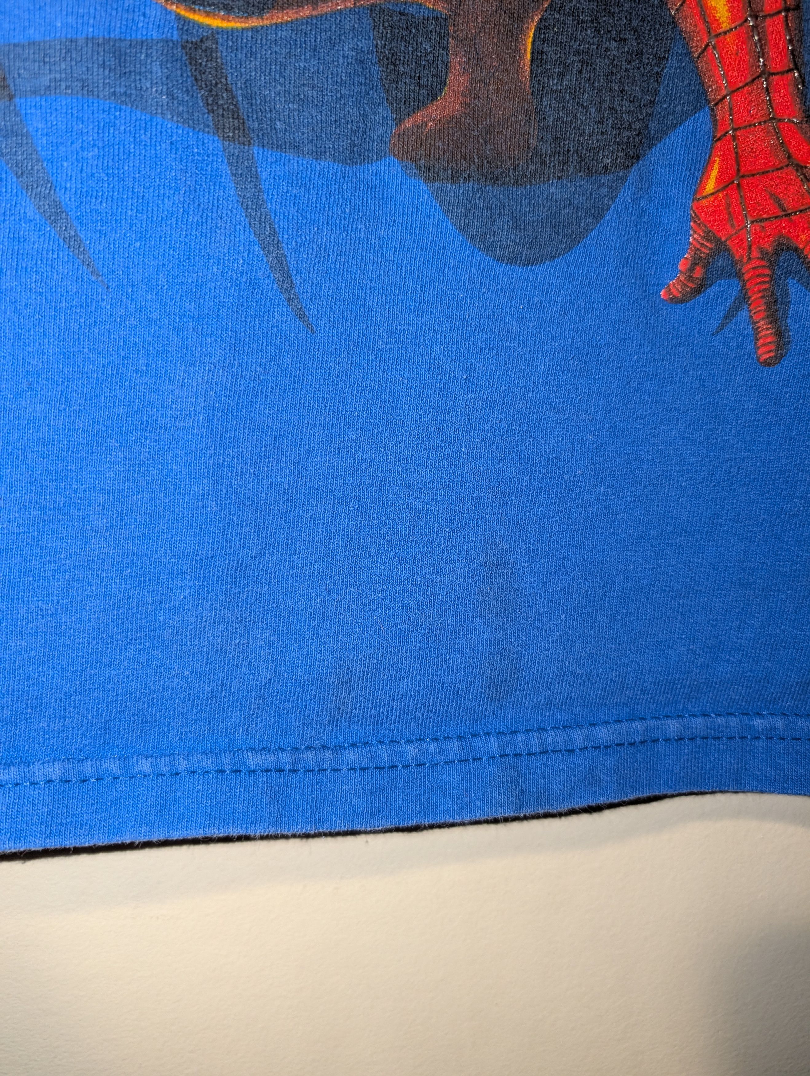 Marvel Comics THE AMAZING SPIDER-MAN Shirt Youth 7 Marvel Blue Web Tee Size US S / EU 44-46 / 1 - 4 Thumbnail