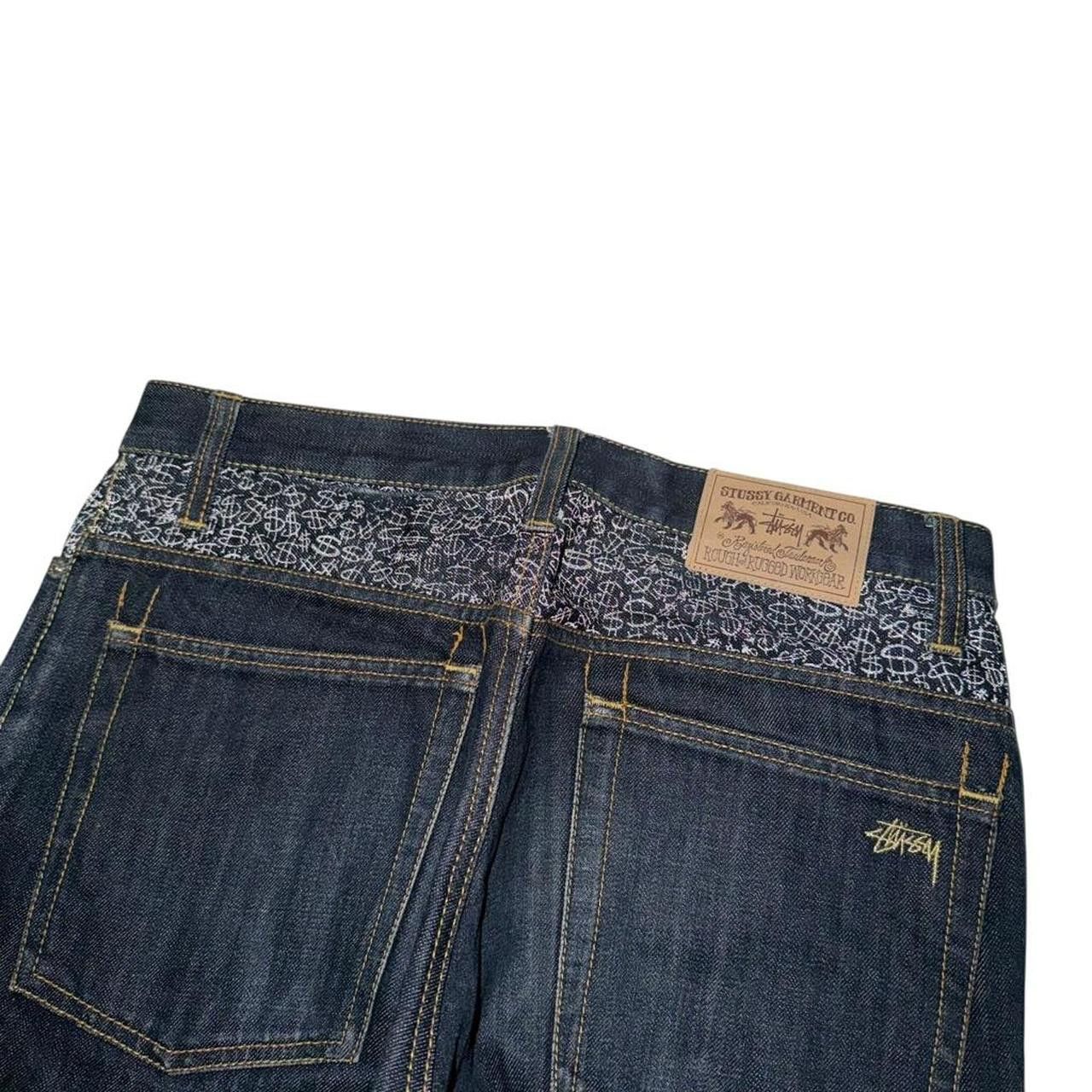 Stussy Vintage 2000s Stussy Rough & Rugged Dollar Jeans - Waist 32 Size US 32 / EU 48 - 4 Thumbnail