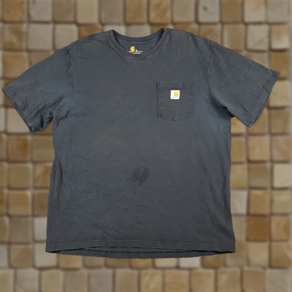 Carhartt VINTAGE Carhartt Pocket Tee Grunge CH Logo Logo T-Shirt XL Black Short Sleeve Crew Neck Men’s Workwear 90s Retro Vintage Skate Baggy Relaxed Pockets Size US XL / EU 56 / 4 - 1 Thumbnail