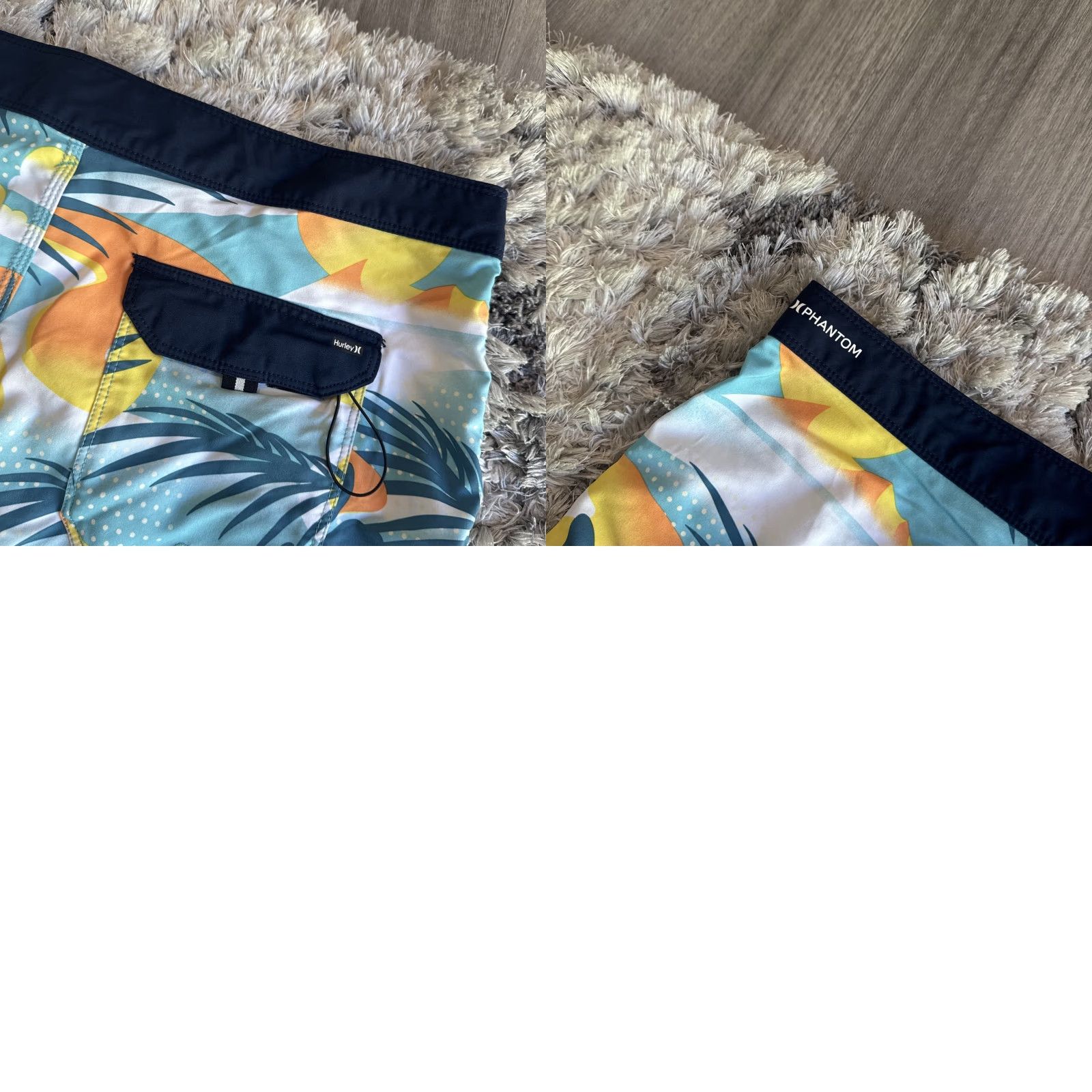 Hurley Hurley Bottom Swim Trunks Trunks Beach Men 33 Multicolor Swimwear Adjustable Waist Summer Size 33 Mens Size US 33 - 8 Thumbnail