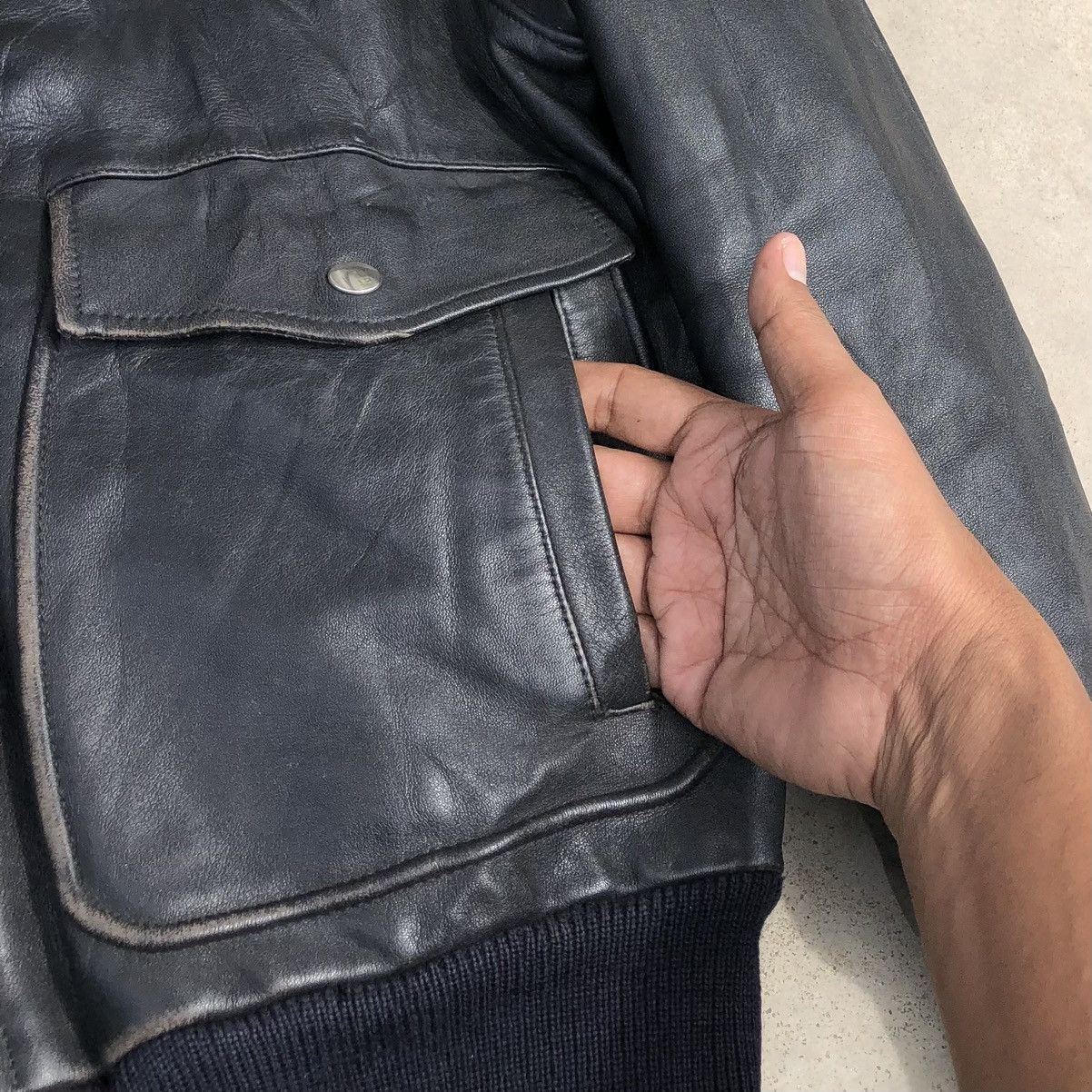 Harley Davidson Vintage HARLEY DAVIDSON LEATHER FLIGHT BOMBER JACKET Size US M / EU 48-50 / 2 - 8 Thumbnail