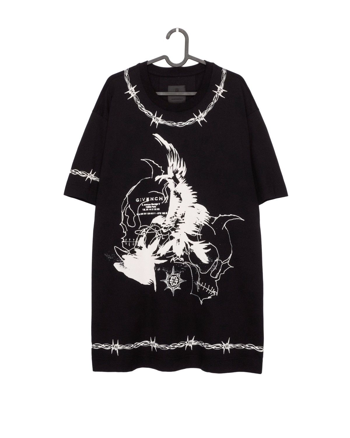 Givenchy Givenchy Barbed Iconic Gothic Logo Print Oversized Tee Shirt Grailed