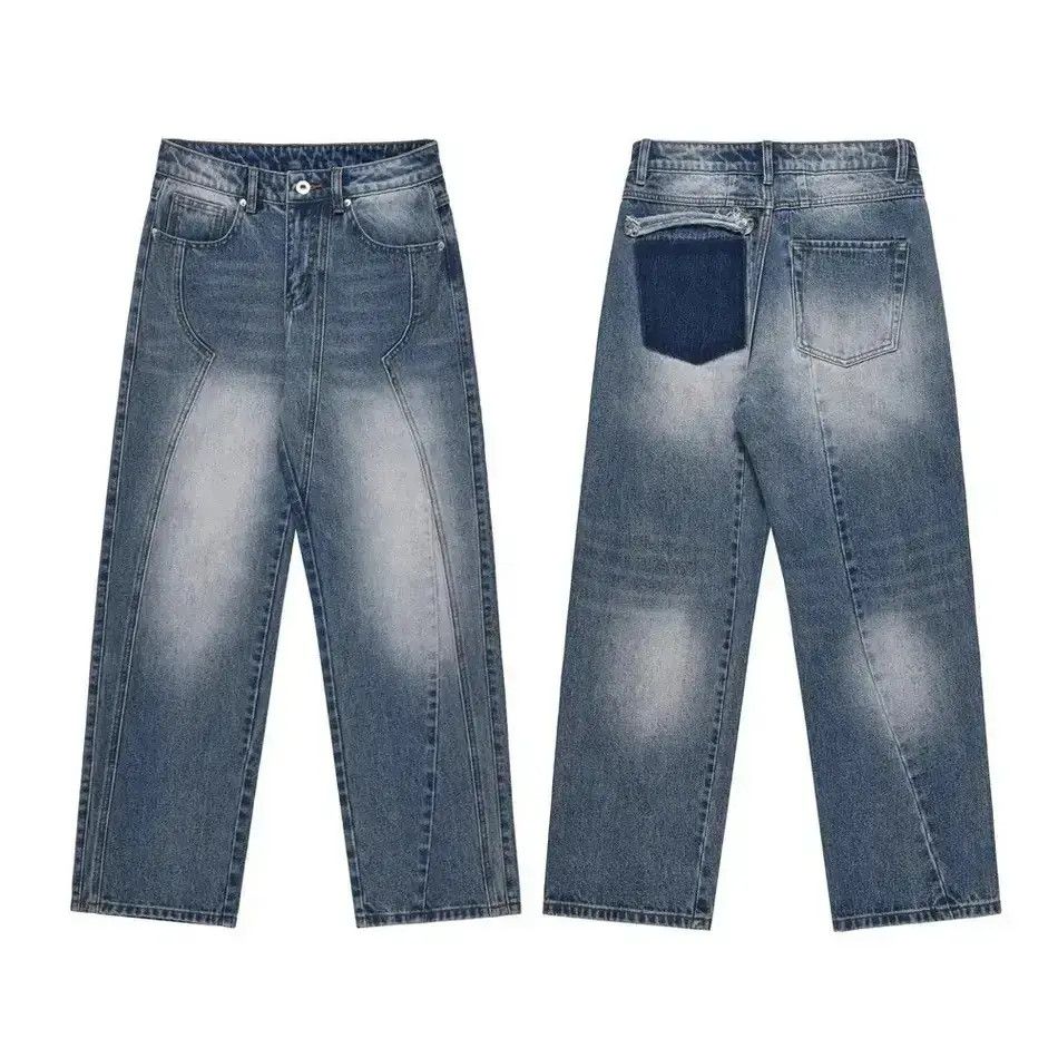 Japanese Brand Jeans straight legs casual denim trousers loose fit wide leg Size US 30 / EU 46 - 6 Thumbnail