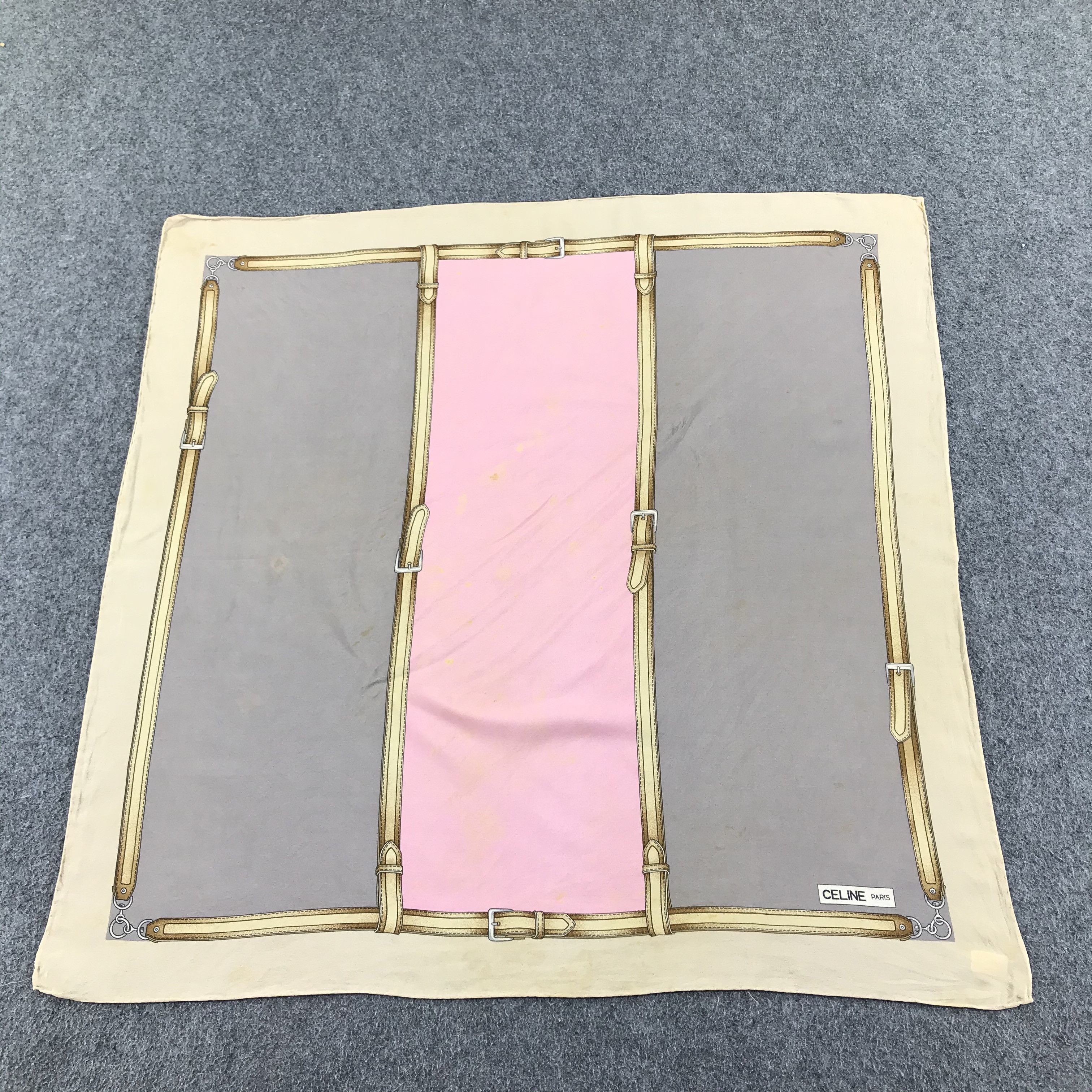 Celine Vintage Celine Hand Rolled Silk Scarf M19 Size ONE SIZE - 2 Thumbnail