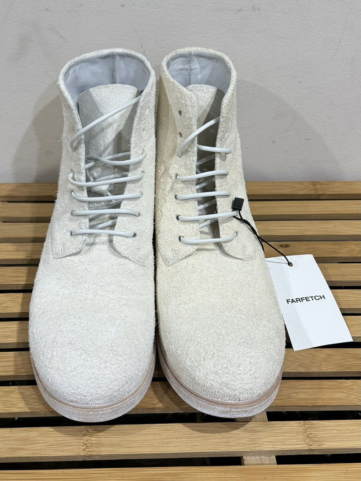 Marsell Marsell Zucca Media Lace-Up Boots Reverse White Leather 38 Size US 5.5 / EU 38 - 5 Thumbnail