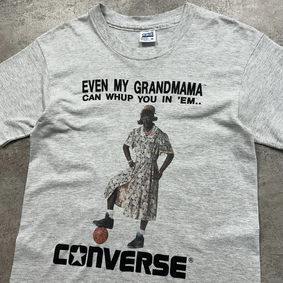 Converse × NBA × Vintage GRANDMAMA LARRY JOHNSON CONVERSE CHARLOTTE HORNETS T-SHIRT Size US M / EU 48-50 / 2 - 2 Thumbnail