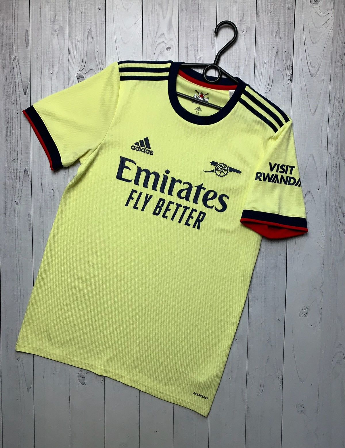 Adidas × Vintage Adidas arsenal soccer jersey lemon yellow rare away size M Size US M / EU 48-50 / 2 - 1 Thumbnail