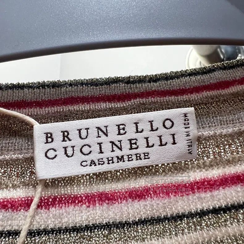 Brunello Cucinelli Brunello Cucinelli Striped single-row buttoned color knit Size L / US 10 / IT 46 - 3 Thumbnail