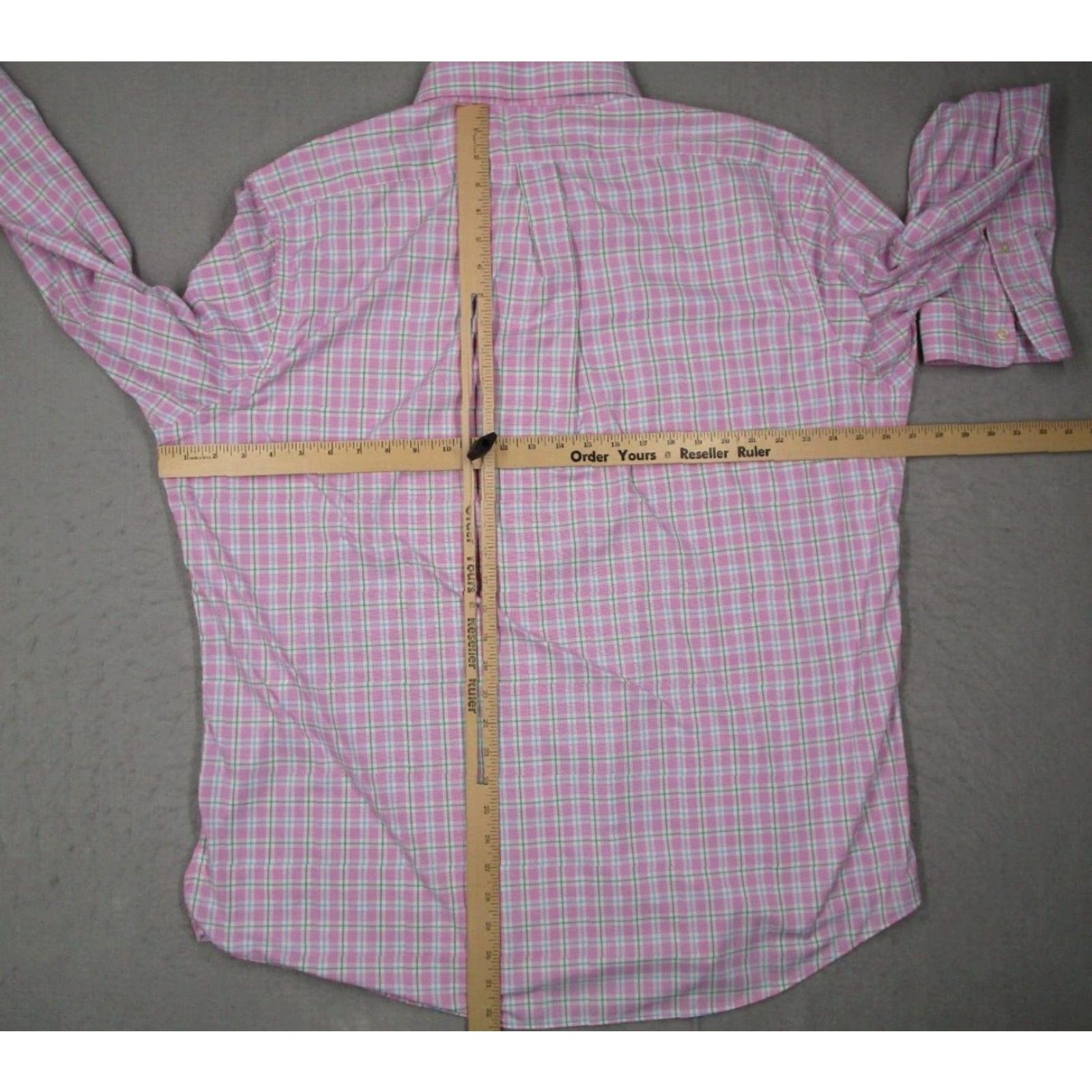 Ralph Lauren Ralph Lauren Shirt Mens 2XL Pink Check Button-Up Classic Fit Pony Embroidered Nylon Blend Long Sleeve Size US XXL / EU 58 / 5 - 6 Thumbnail