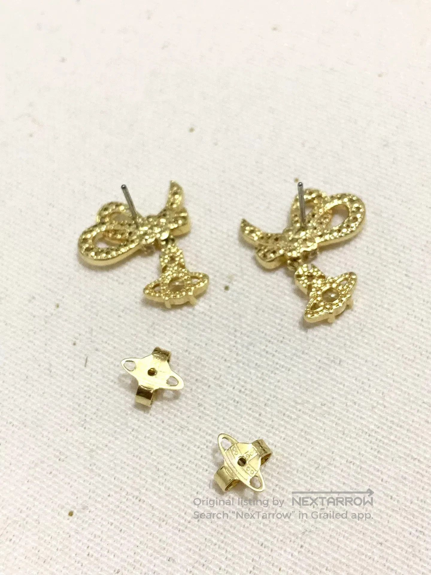 Vivienne Westwood Vivienne Westwood Bow Saturn Earrings. Size ONE SIZE - 4 Thumbnail