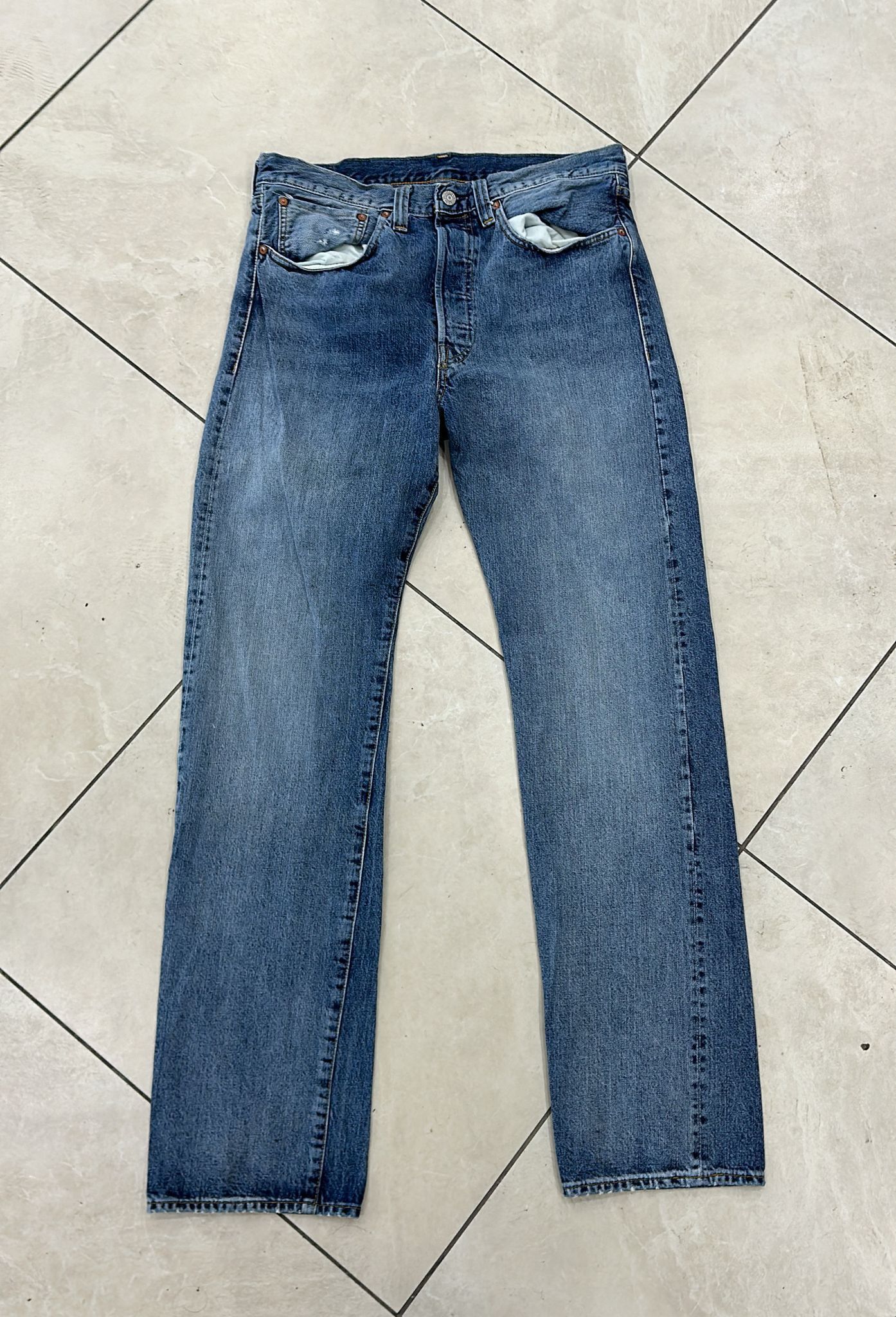 Levi's Vintage Clothing LVC Levi's Vintage Clothing 1947 501XX BigE Selvedge Jeans Size US 34 / EU 50 - 2 Thumbnail