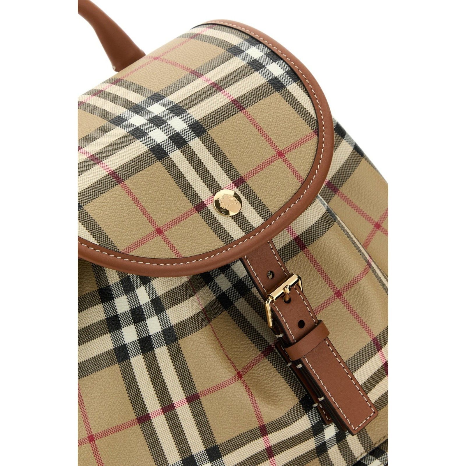 Burberry BURBERRY Beige Check Backpack New Size ONE SIZE - 4 Thumbnail