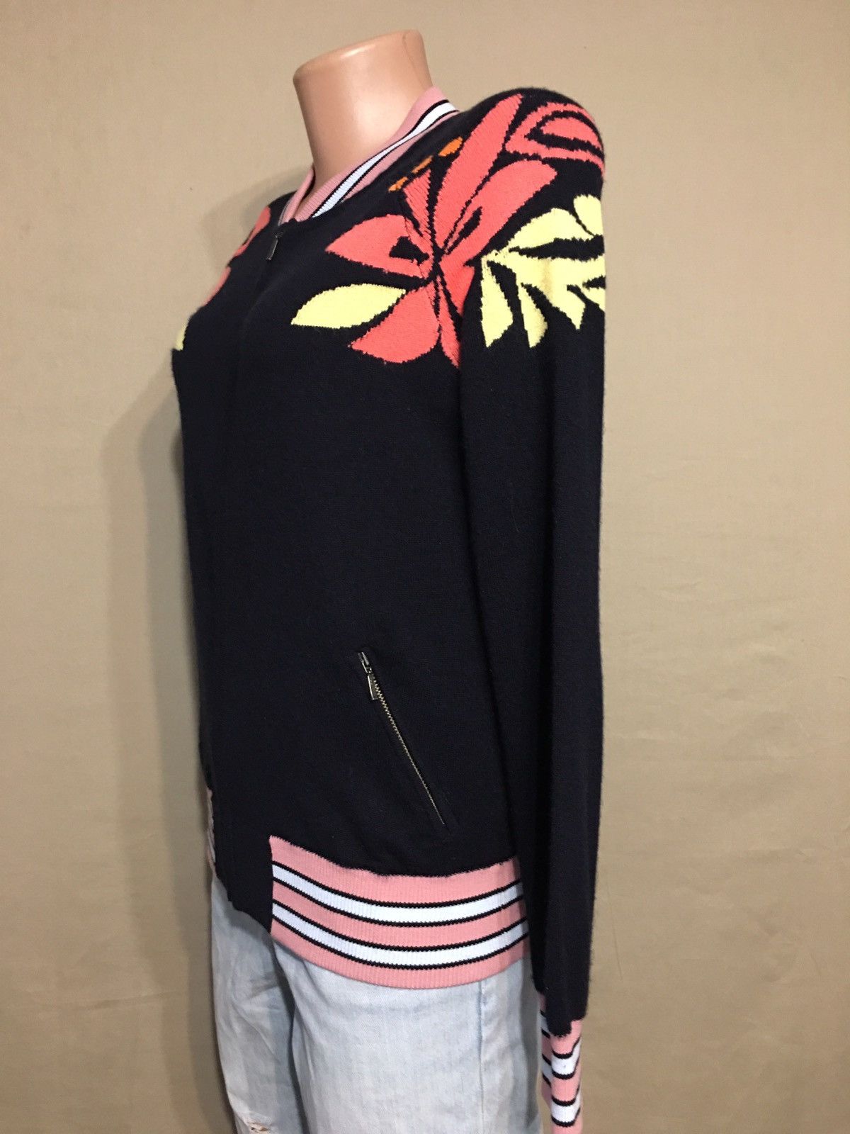 CHINTI & PARKER Chinti and Parker Floral Design Cashmere Zip Sweater Size S Size S / US 4 / IT 40 - 3 Thumbnail