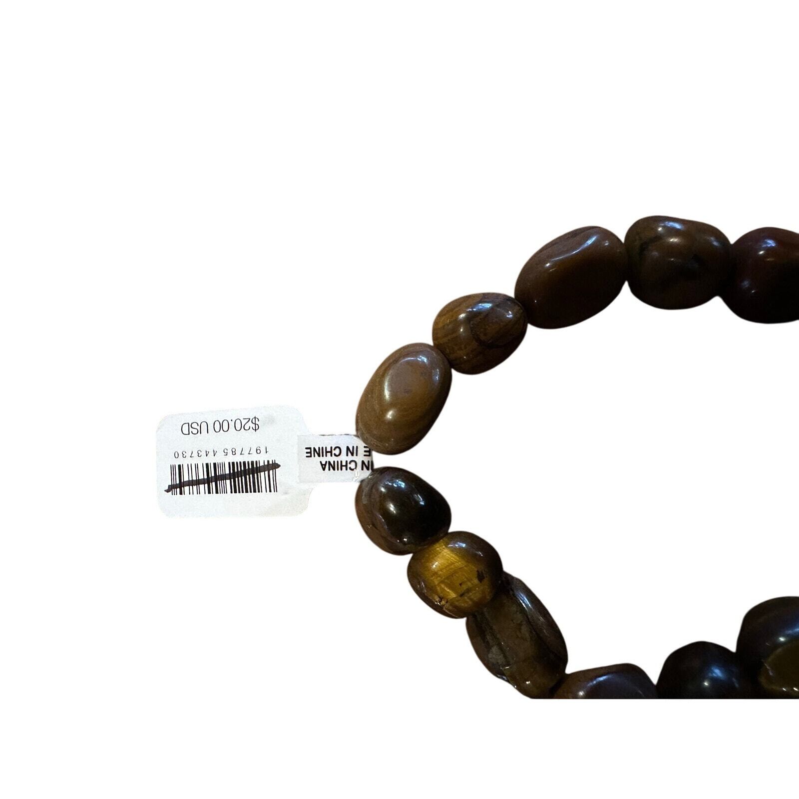 Free People Chunky Tigers Eye Stretch Bracelet For Self-Empowerment & Co Size ONE SIZE - 3 Thumbnail