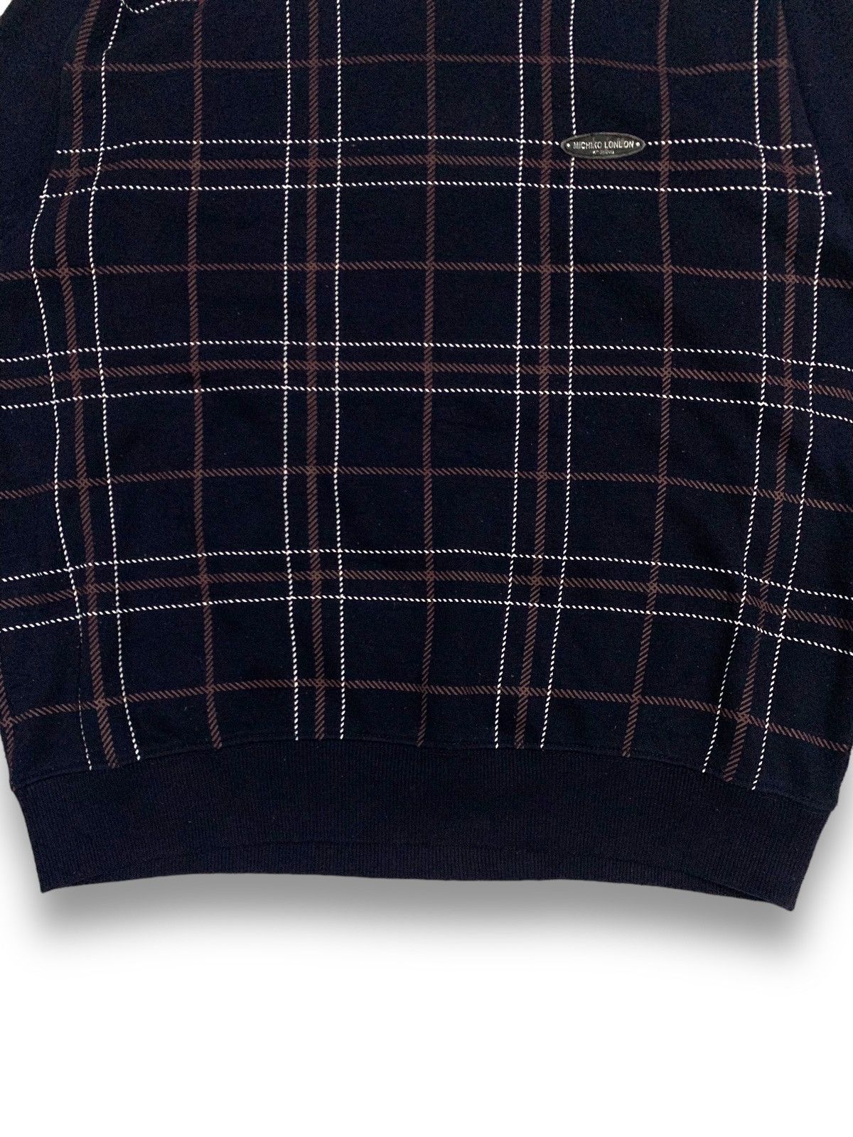 Michiko Koshino London Y2K Michiko Koshino London Dark Navy Plaid Tartan Sweatshirt Size US M / EU 48-50 / 2 - 6 Thumbnail