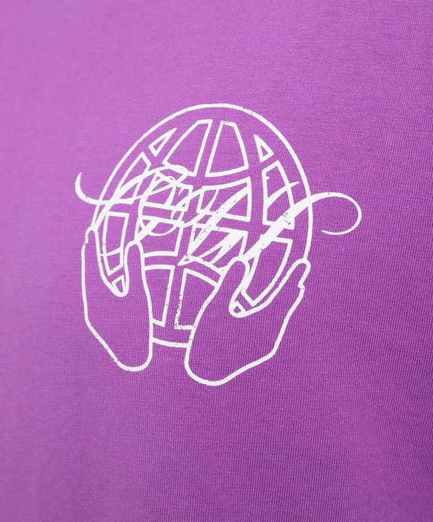 Off-White o1gr1nt0125 Hand Arrow Slim S/S T-Shirt in Orchid Size US XXS / EU 40 - 5 Thumbnail