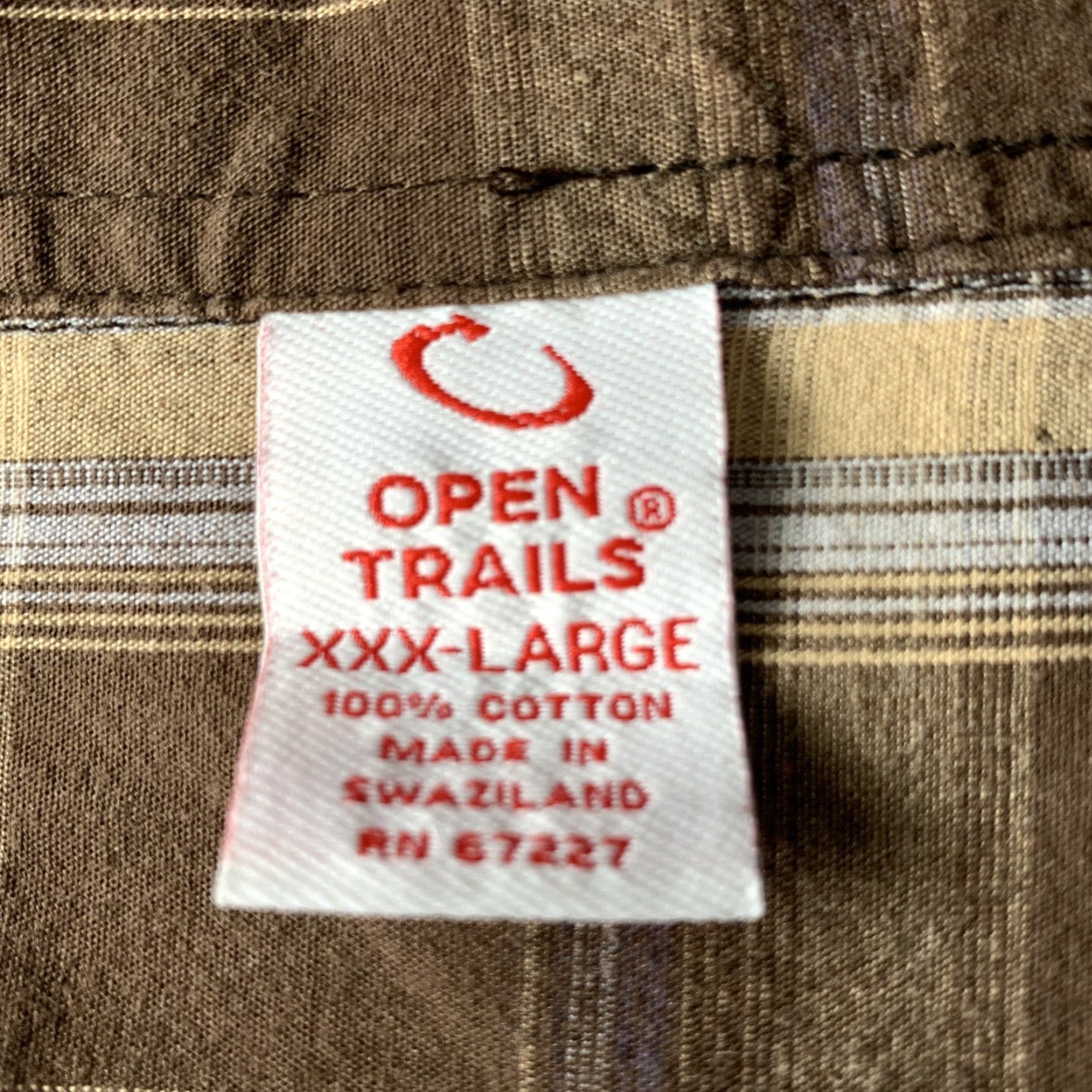 Rails Open Trails Mens Short Sleeve Shirt XXXL Brown Blue Tan Plaid Button Down Size US XXL / EU 58 / 5 - 6 Thumbnail