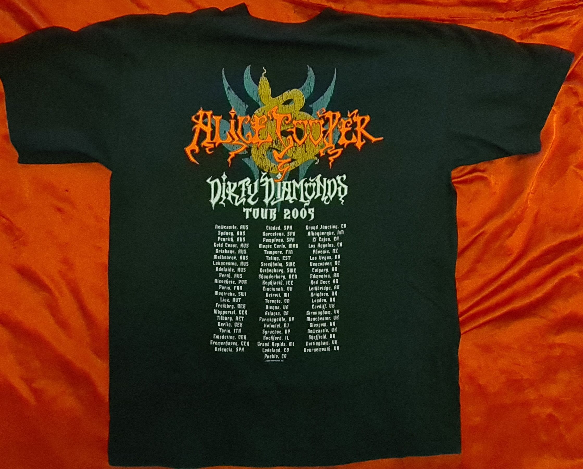 Fruit Of The Loom ALICE COOPER Dirty Diamonds Tour 2005 shirt Size US L / EU 52-54 / 3 - 3 Thumbnail