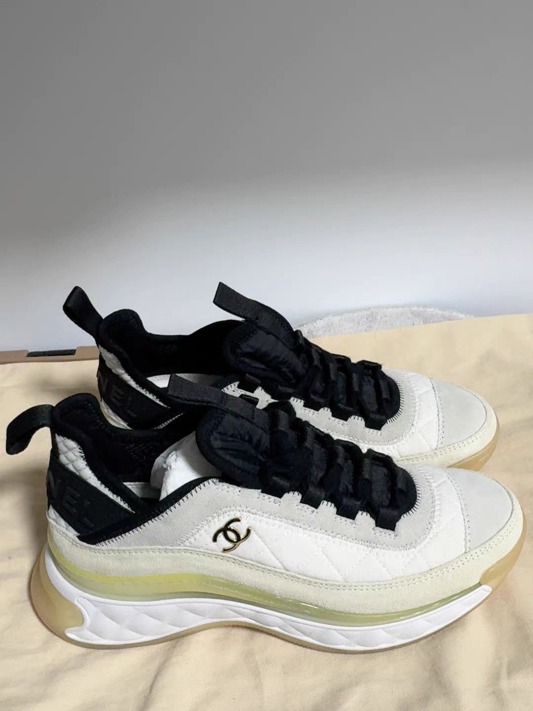 Chanel CHANEL Round Toe Logo Low-Top Sneakers K13 Size US 7.5 / IT 37.5 - 6 Thumbnail