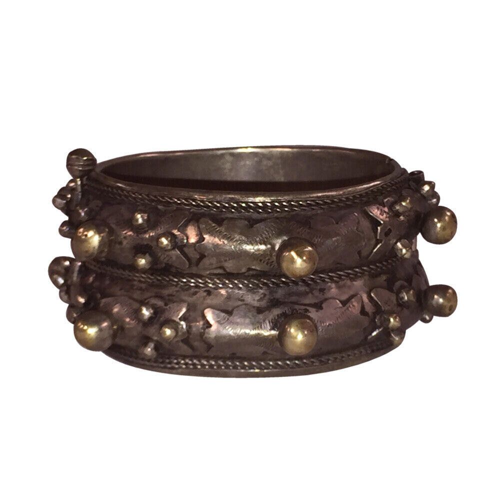 Designer Silver Moroccan Saharan Ethnic Tribal African Bracelet Size ONE SIZE - 1 Thumbnail