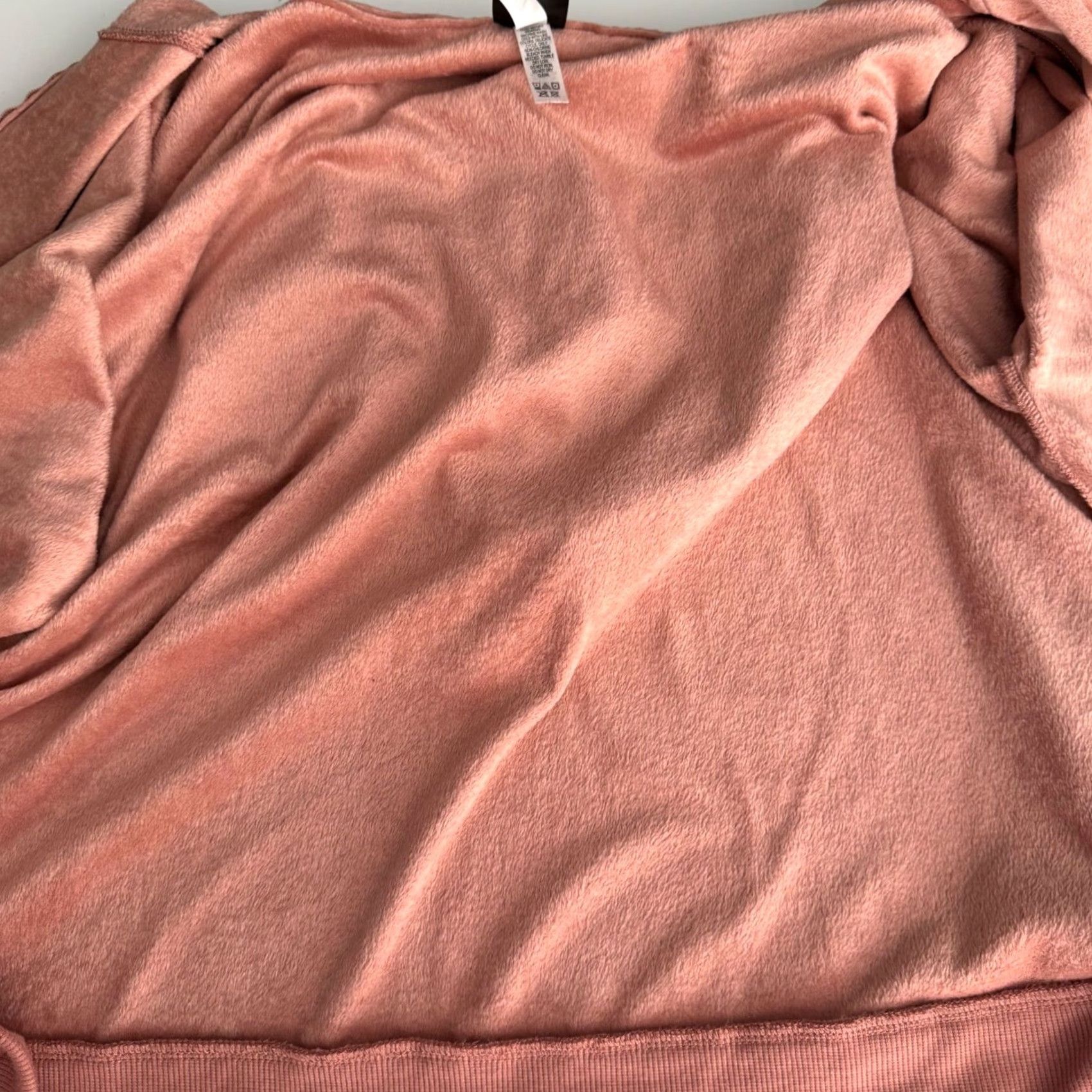 Vintage Felina Womens Hoodie L Velour Full Zip Pink Dusty Rose Relaxed Fit Loungewear Y2K Velour Zip Hoodie Size L / US 10 / IT 46 - 3 Thumbnail