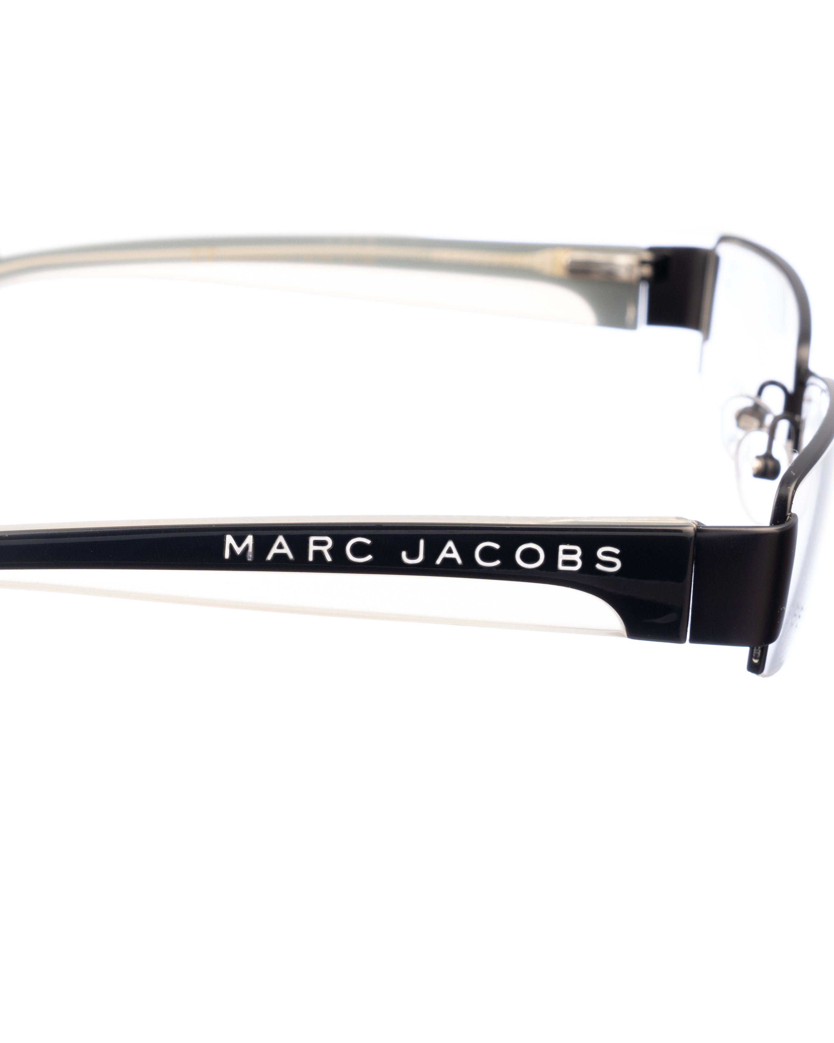 Marc Jacobs Marc Jacobs 00s Black and Transparent Half-Rim Glasses Size ONE SIZE - 3 Thumbnail