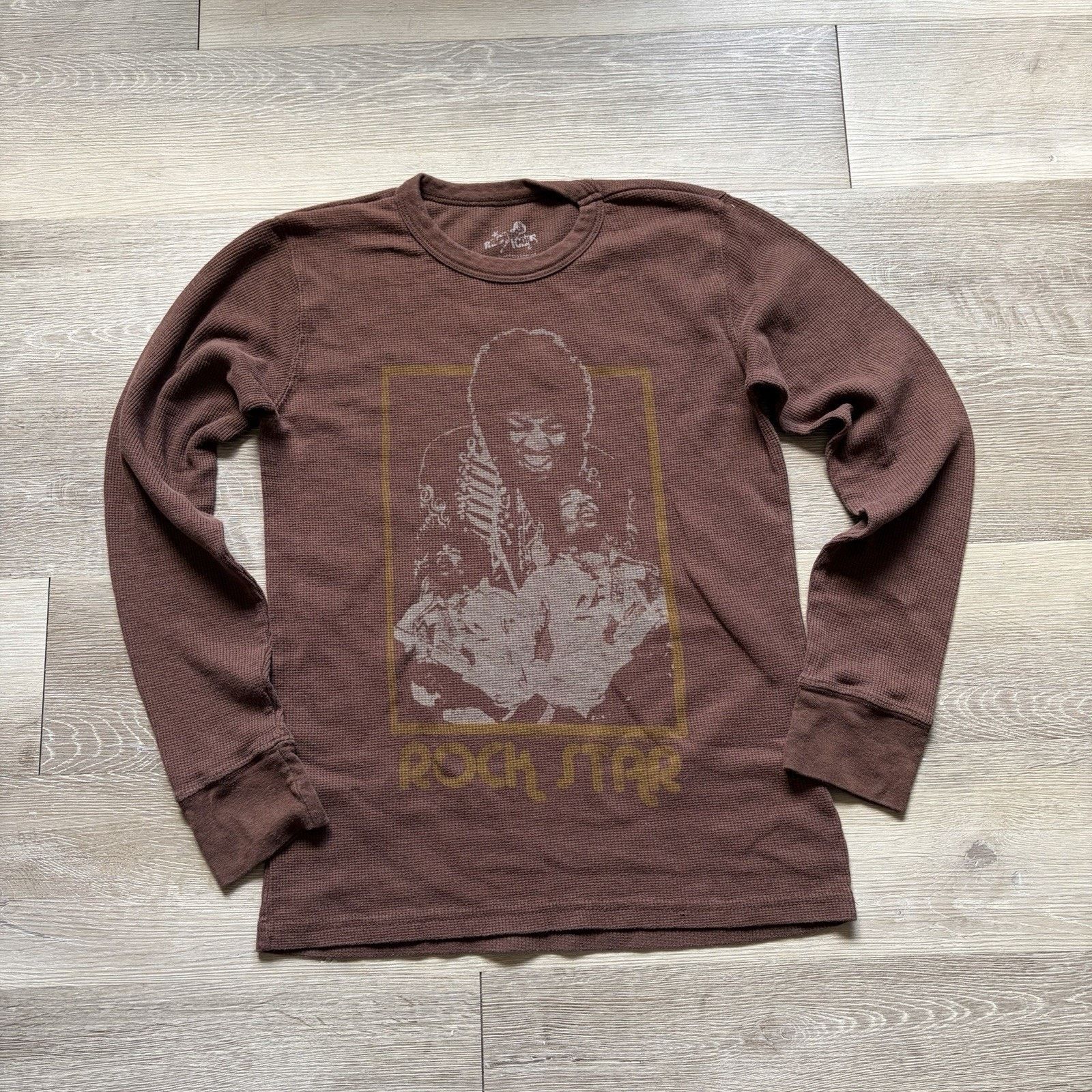 Vintage Y2K Jimi Hendrix Rockstar Thermal Longsleeve Tee Md
