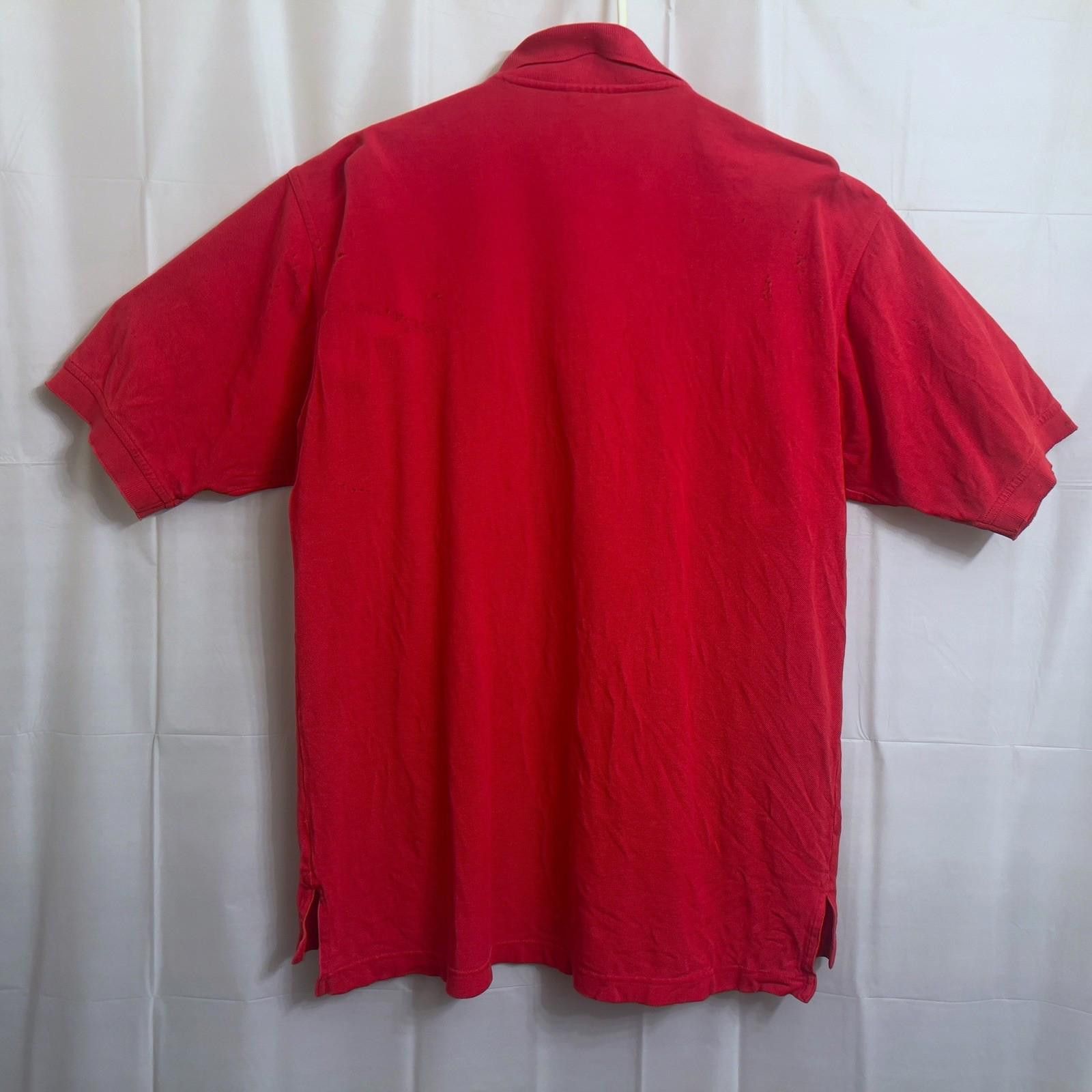 Designer Vtg Lee Sport Detroit Red Wings Polo Shirt Men's Medium Red Size ONE SIZE - 5 Thumbnail