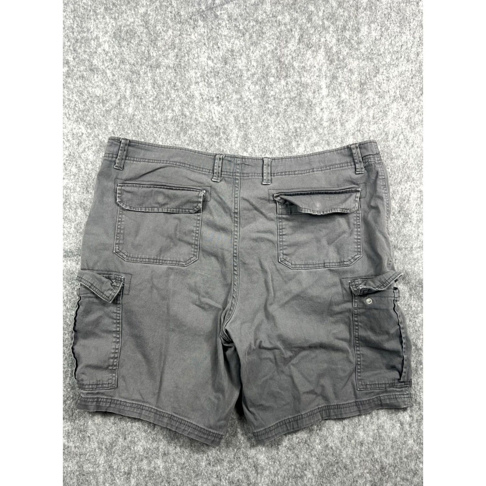 George George Cargo Shorts Men Gray 42 Cotton Blend Flat Front Chino Outdoor Casual Utility/Hiking Size US 42 / EU 58 - 2 Thumbnail