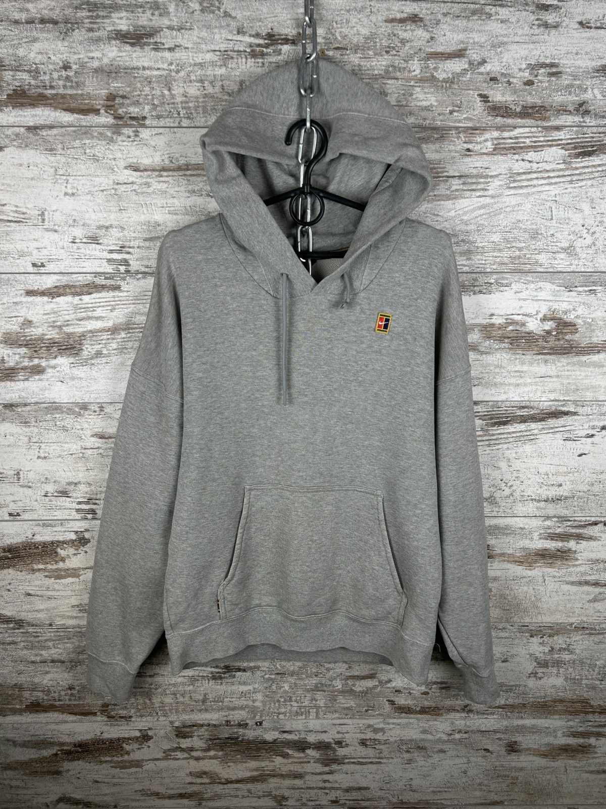 Nike Mens Vintage Nike Court Hoodie gray loose fit y2k streetwear Size US S / EU 44-46 / 1 - 3 Thumbnail