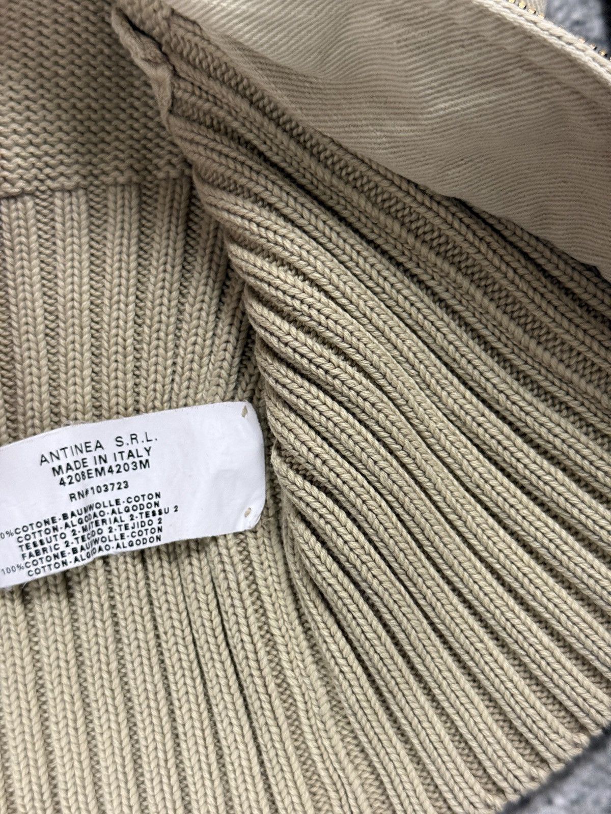 Armani Emporio Armani sweater avant garde beige Y2K knit zip swag Size S / US 4 / IT 40 - 6 Thumbnail