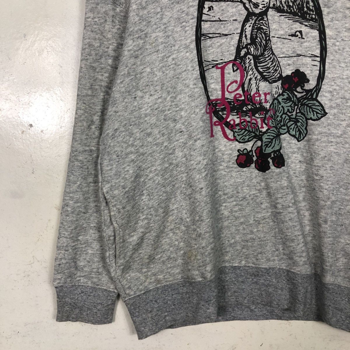 Japanese Brand 📌Hoodie Pull Over Cartoon Beatrix Potter Peter Rabbit Logo Size US M / EU 48-50 / 2 - 6 Thumbnail