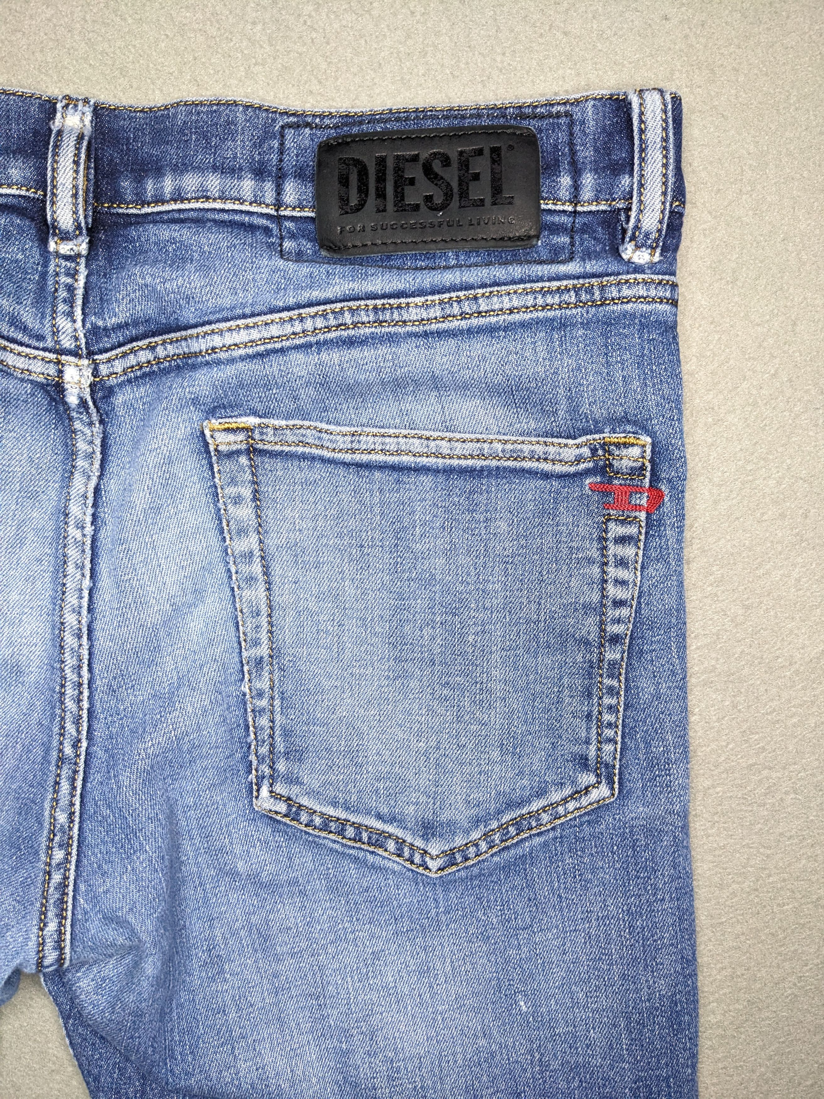 Diesel Diesel D-STRUKT Jeans 36x30 Slim Blue Denim Distressed Italy Size US 36 / EU 52 - 8 Thumbnail