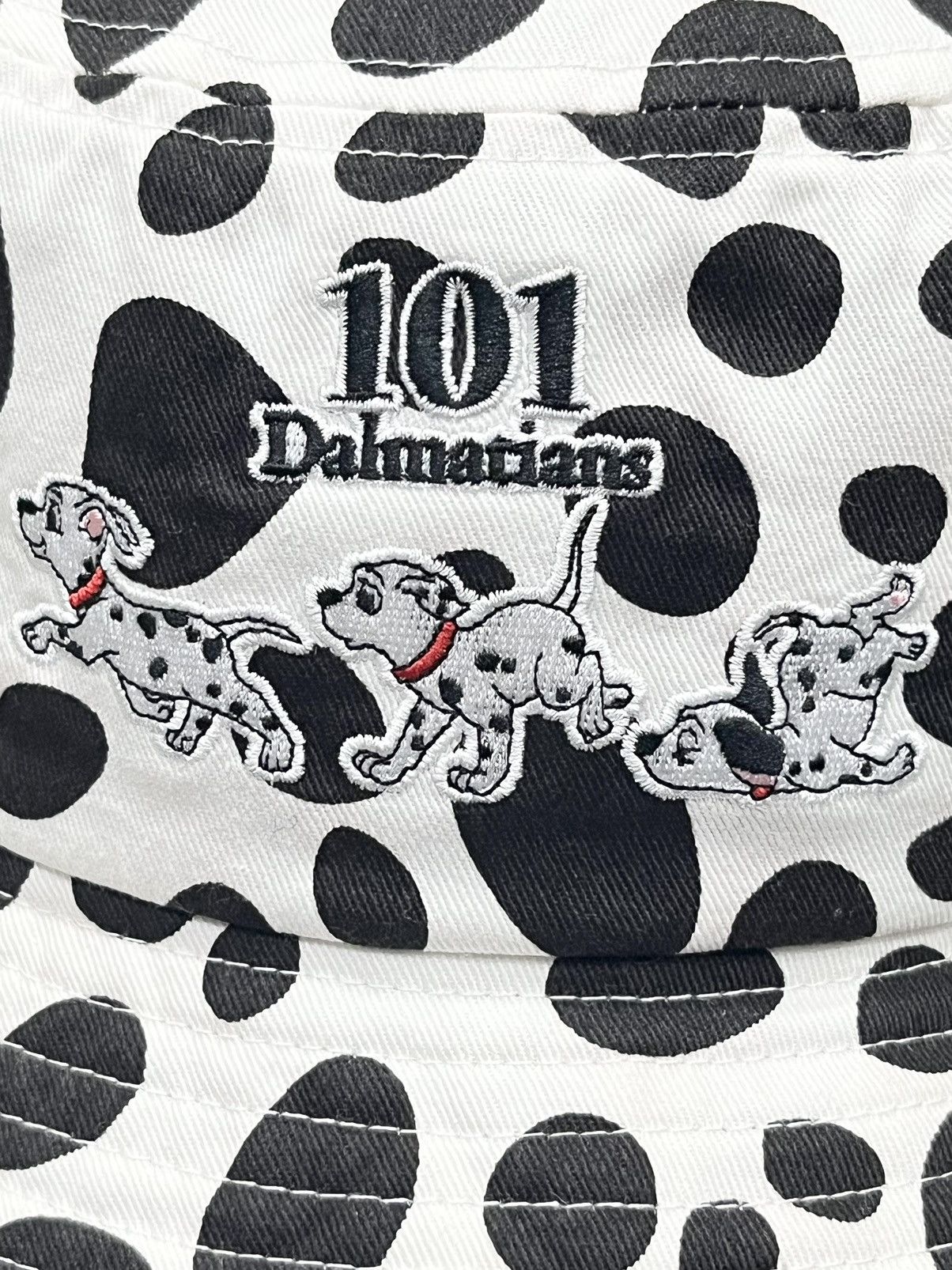Disney 🔥90’s Disney 101 DALMANTIANS Polka dot Bucket Hat Summer Size ONE SIZE - 3 Thumbnail